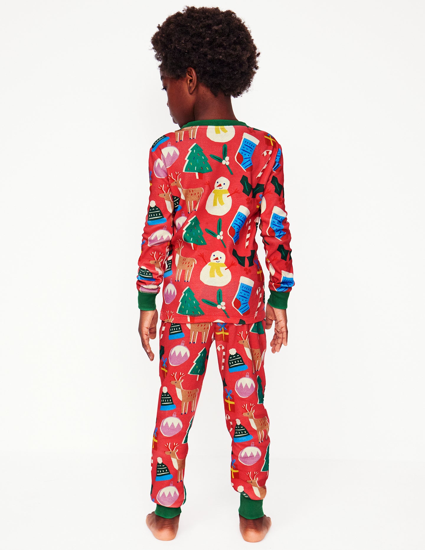 2 pyjamas douillets-Noël rouge confiture - Image 2