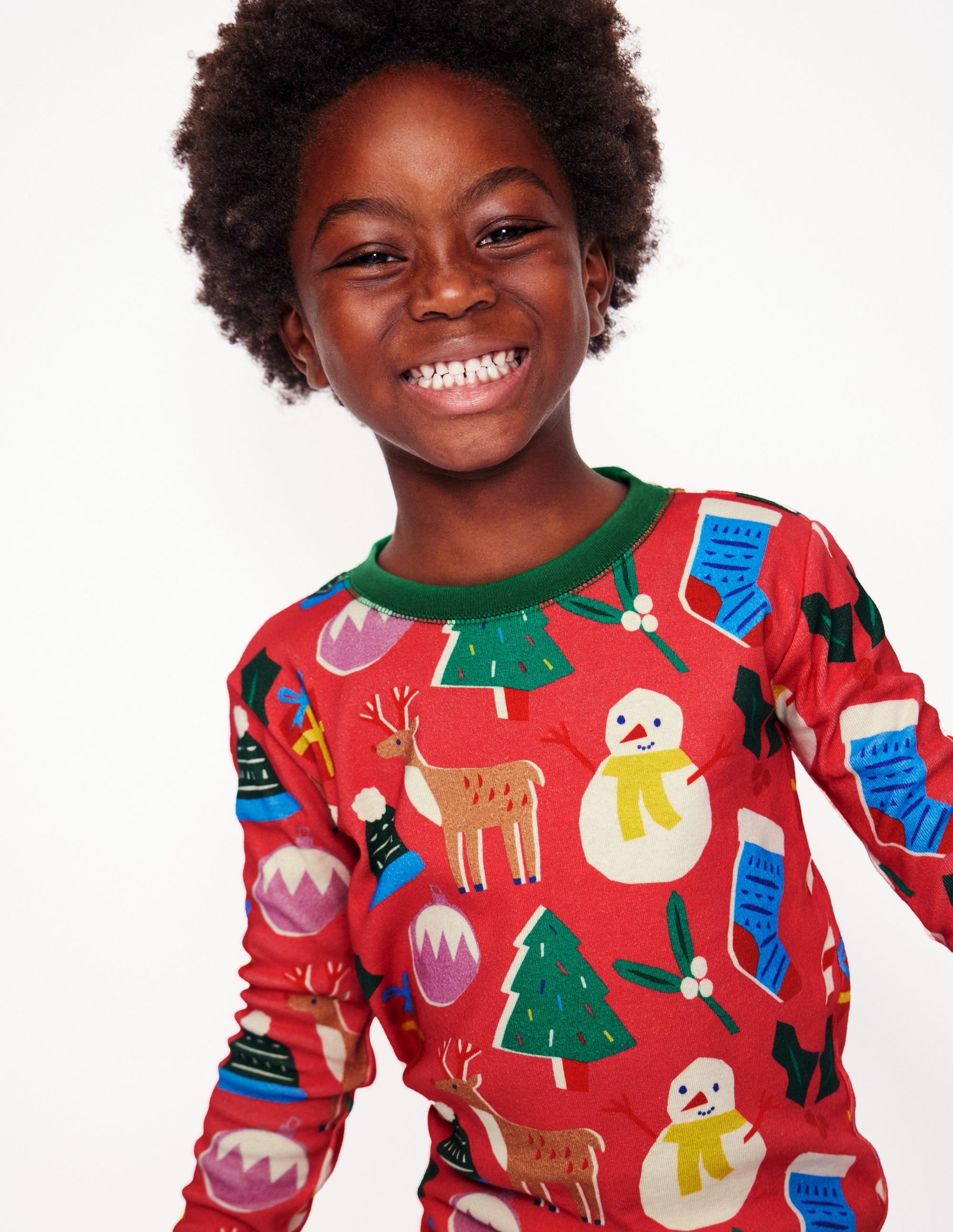 2 pyjamas douillets-Noël rouge confiture - Image 3