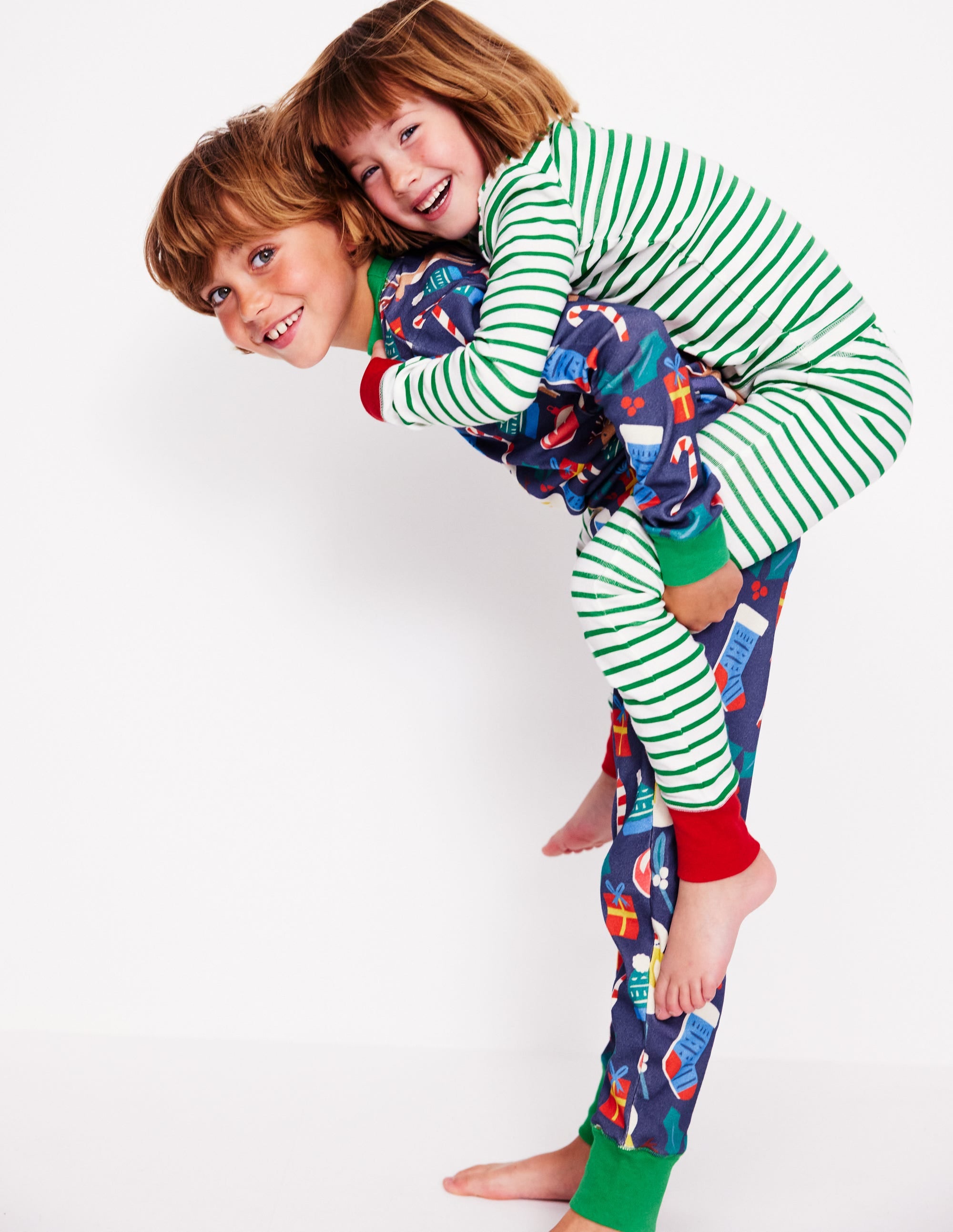 2 pyjamas douillets-Noël rouge confiture - Image 8
