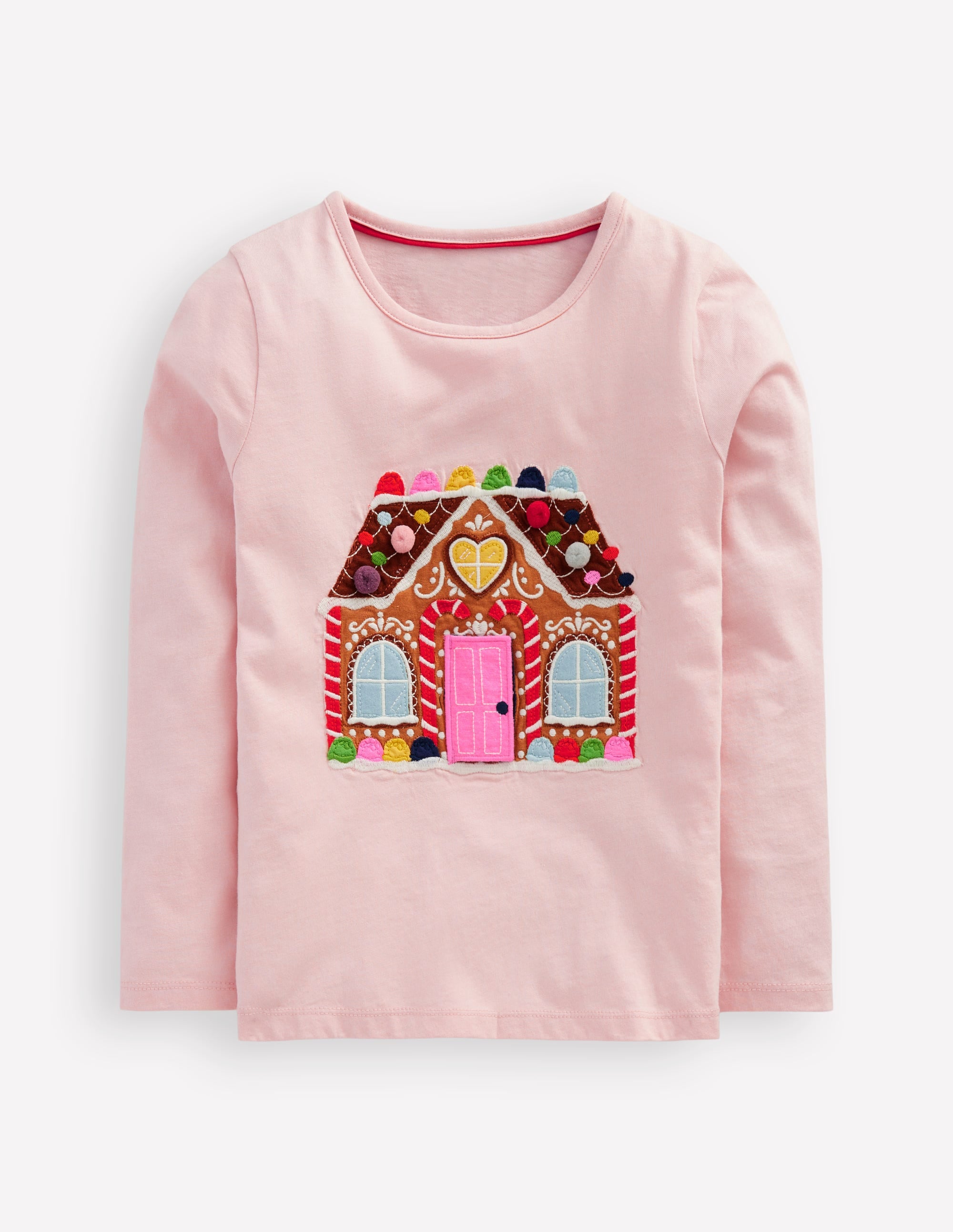 T-Shirt mit Aufklappdetail-Kreiderosa Lebkuchenhaus - Image 1