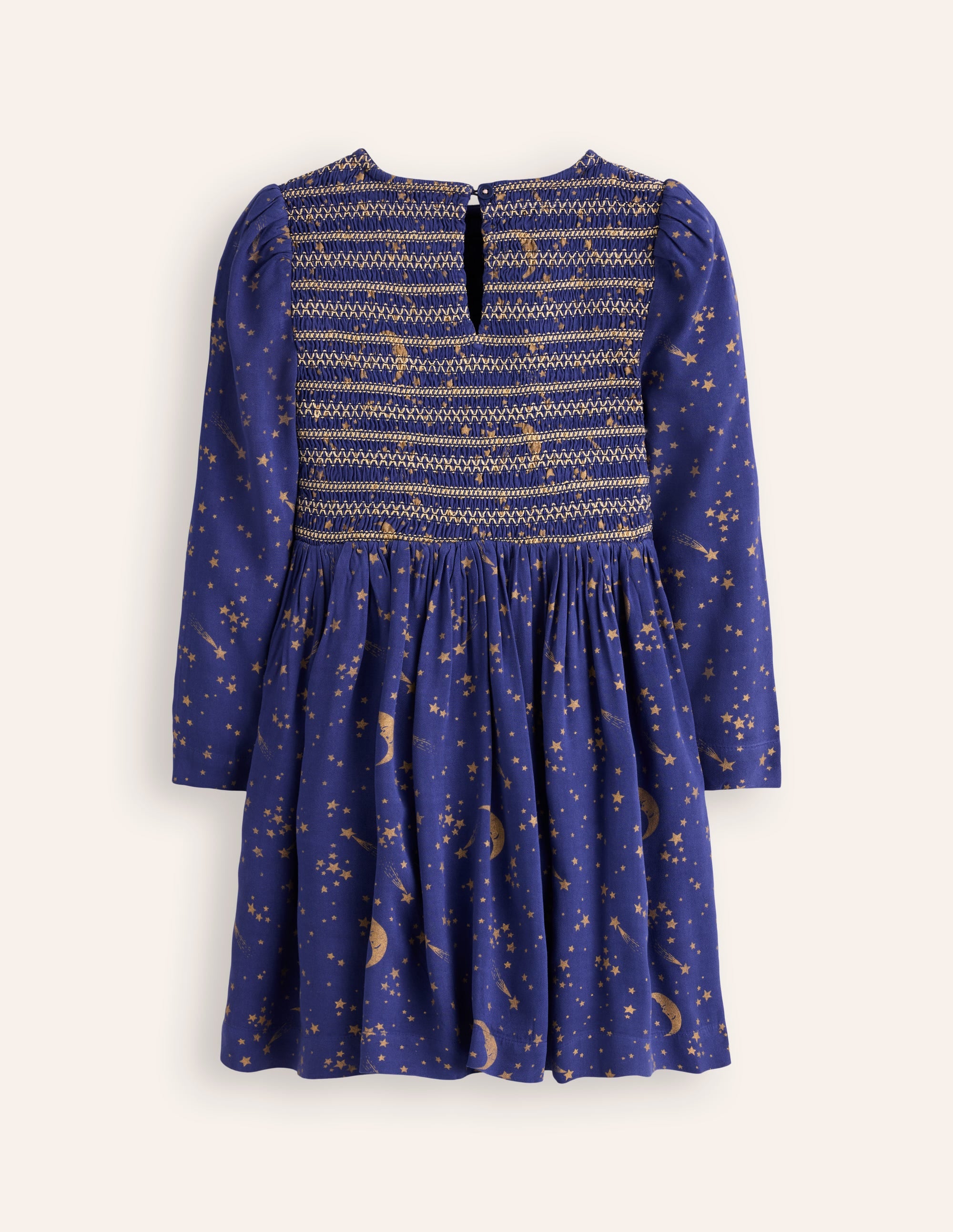 Robe tissée avec corsage froncé-Ciel étoilé bleu tribord - Image 2
