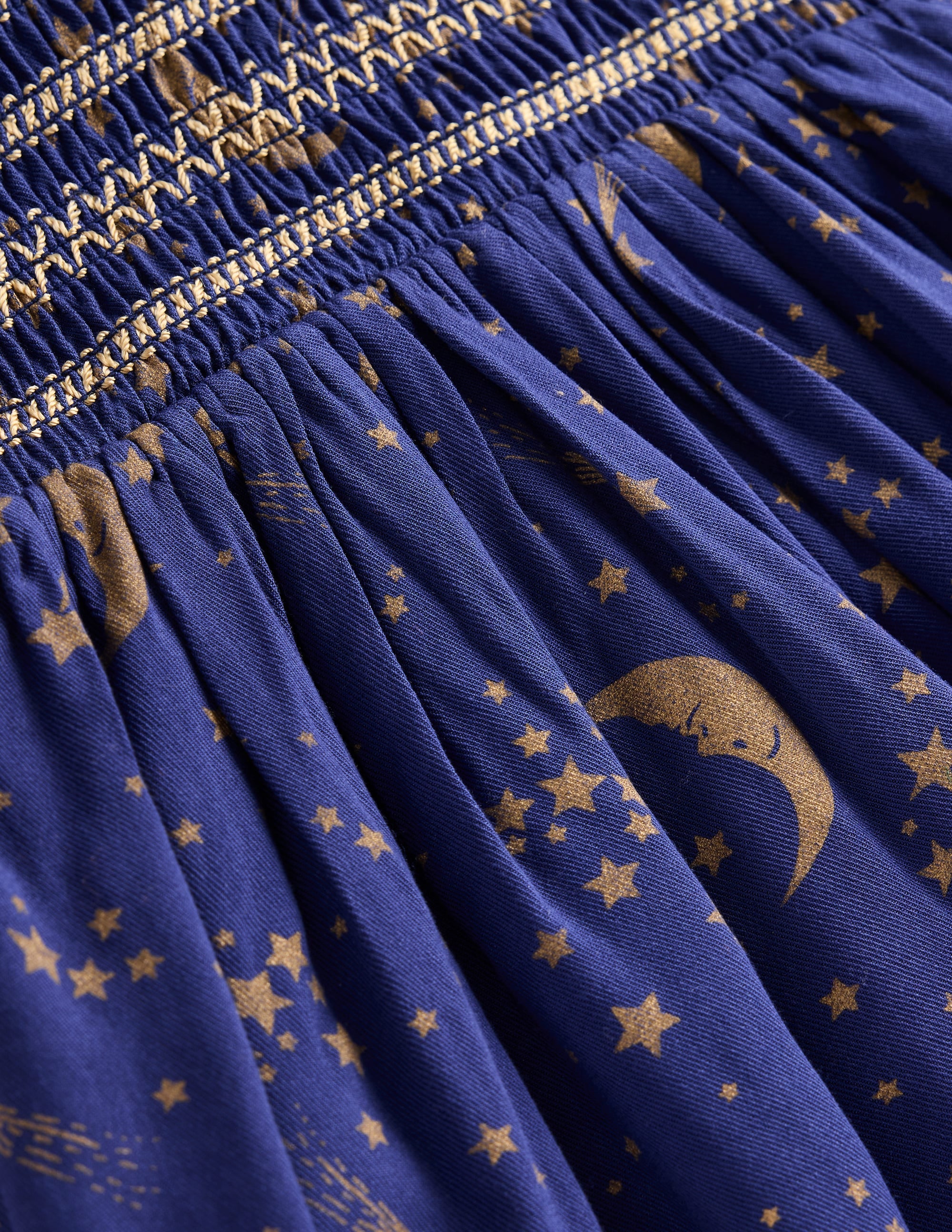 Robe tissée avec corsage froncé-Ciel étoilé bleu tribord - Image 3