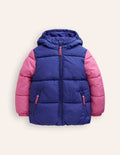 Doudoune fun-Fleur colourblock