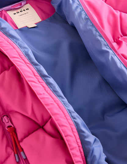 Fun Padded Coat-Pink Unicorn