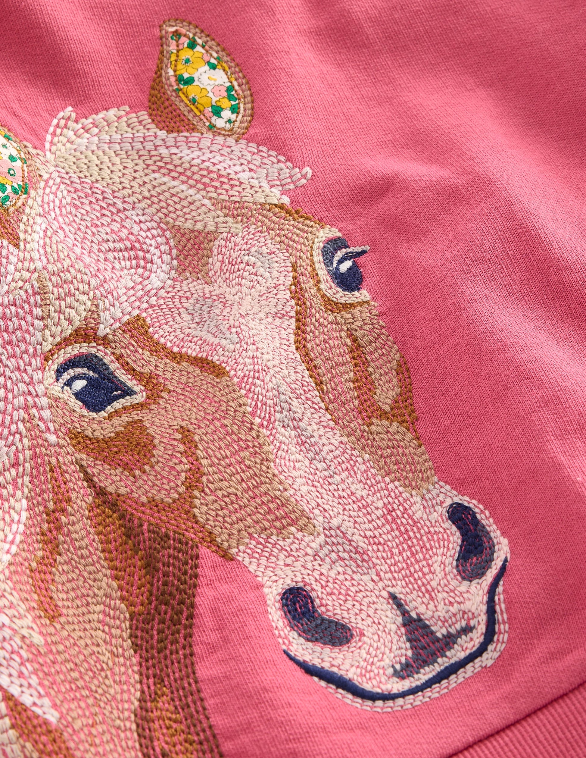 Sweat à super surpiqûres-Cheval Rose-3