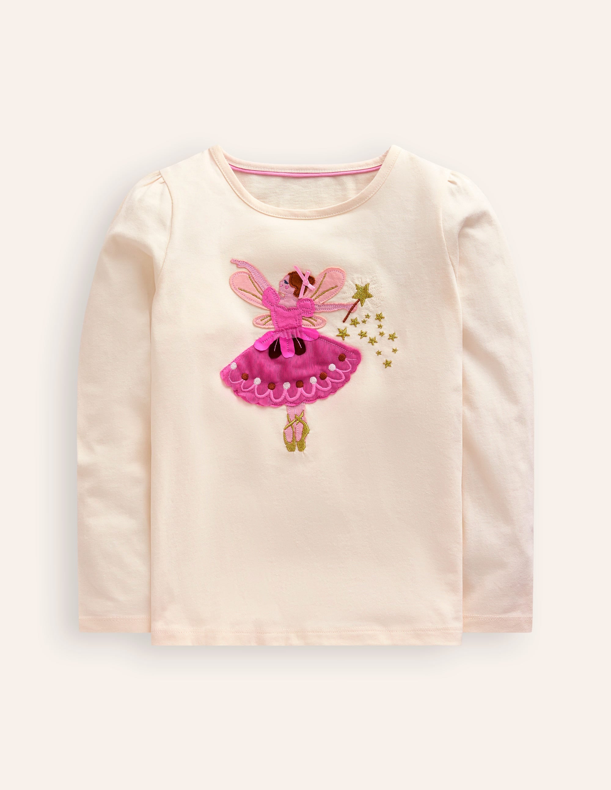 Puff Sleeve Logo Top-Vanilla White Fairy - Image 1