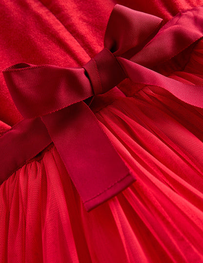 Beth Tüllkleid mit Oberteil aus Samt-Anemone Honeycomb Spot-3