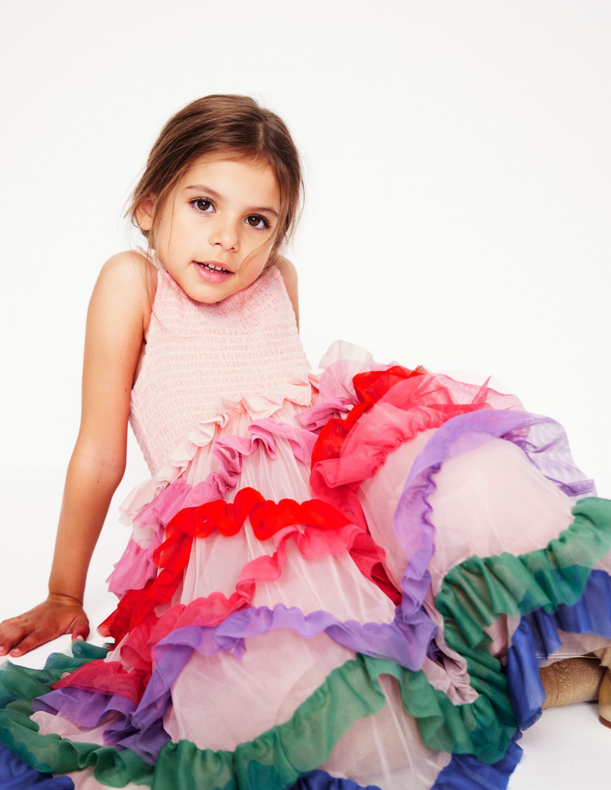 Maude Tüllkleid mit Rüschen-Arc-en-ciel multi - Image 1