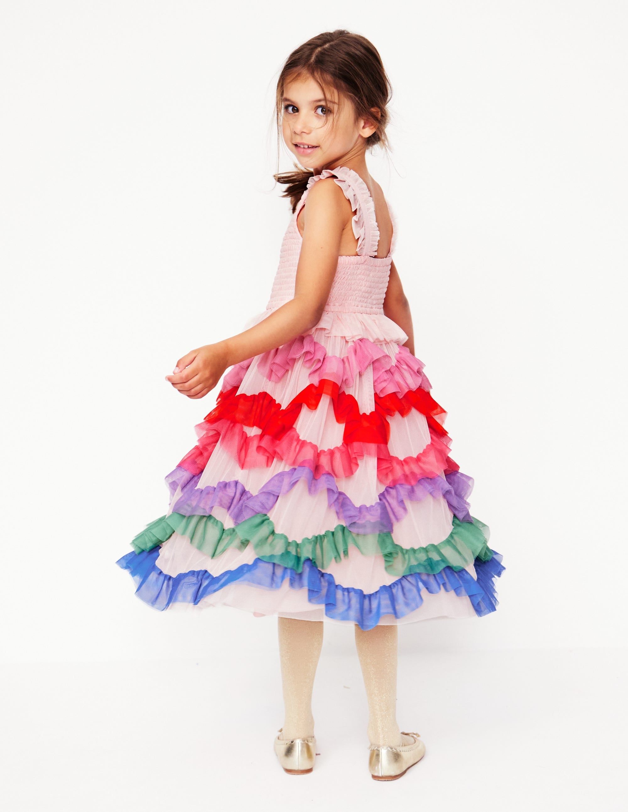 Maude Tüllkleid mit Rüschen-Arc-en-ciel multi - Image 2