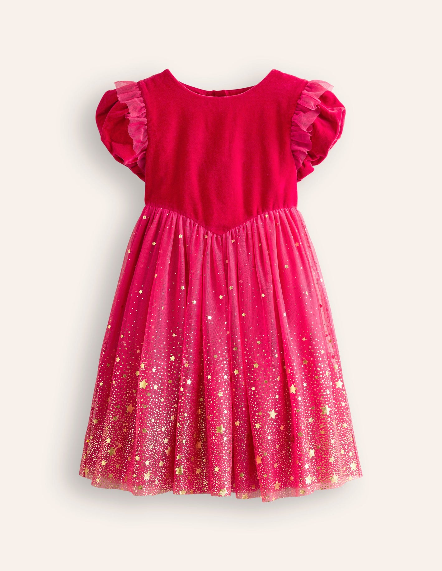 Robe de fête Esther métallisée-Rose Foncé