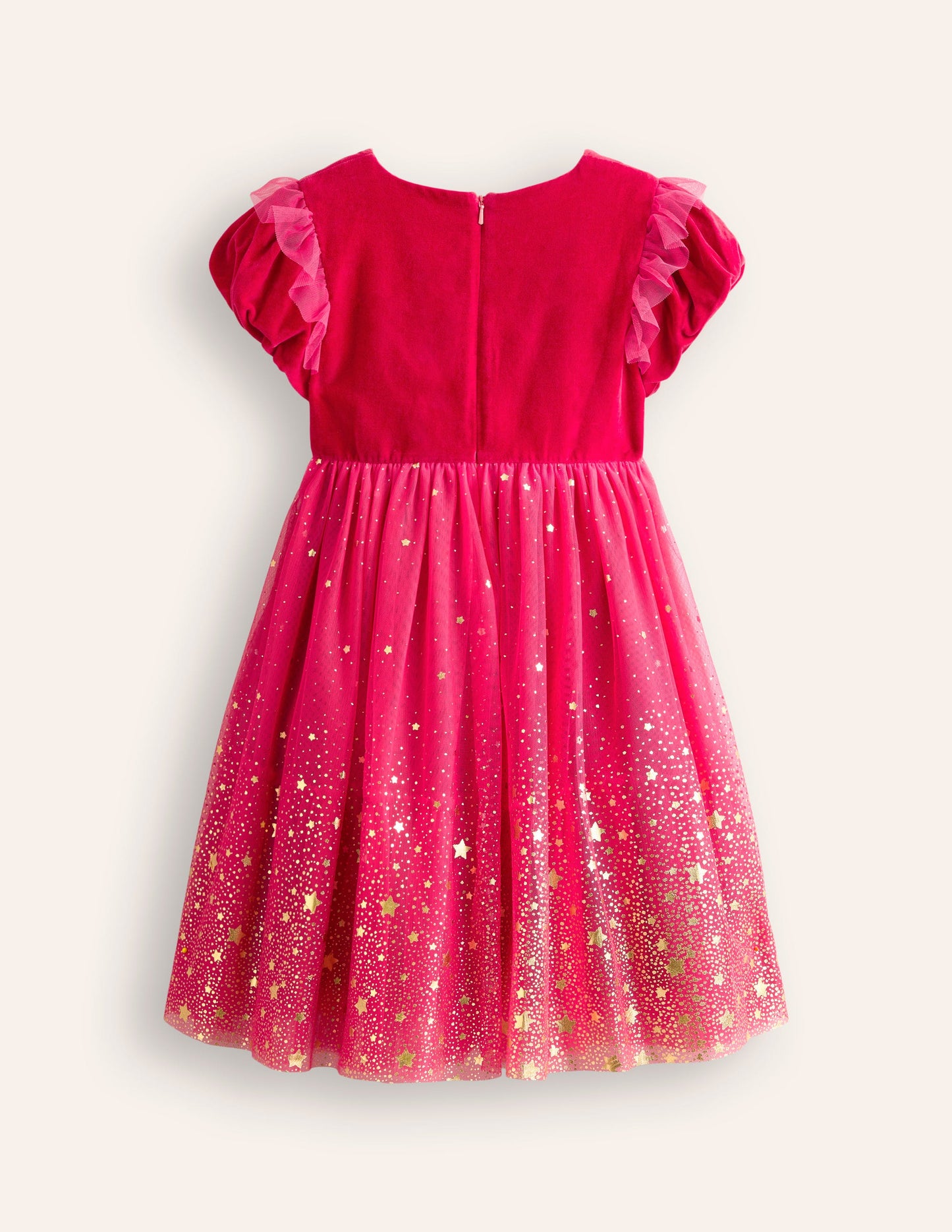 Robe de fête Esther métallisée-Rose Foncé