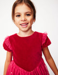 Esther Partykleid in Metallic-Optik-Animals/Stripe