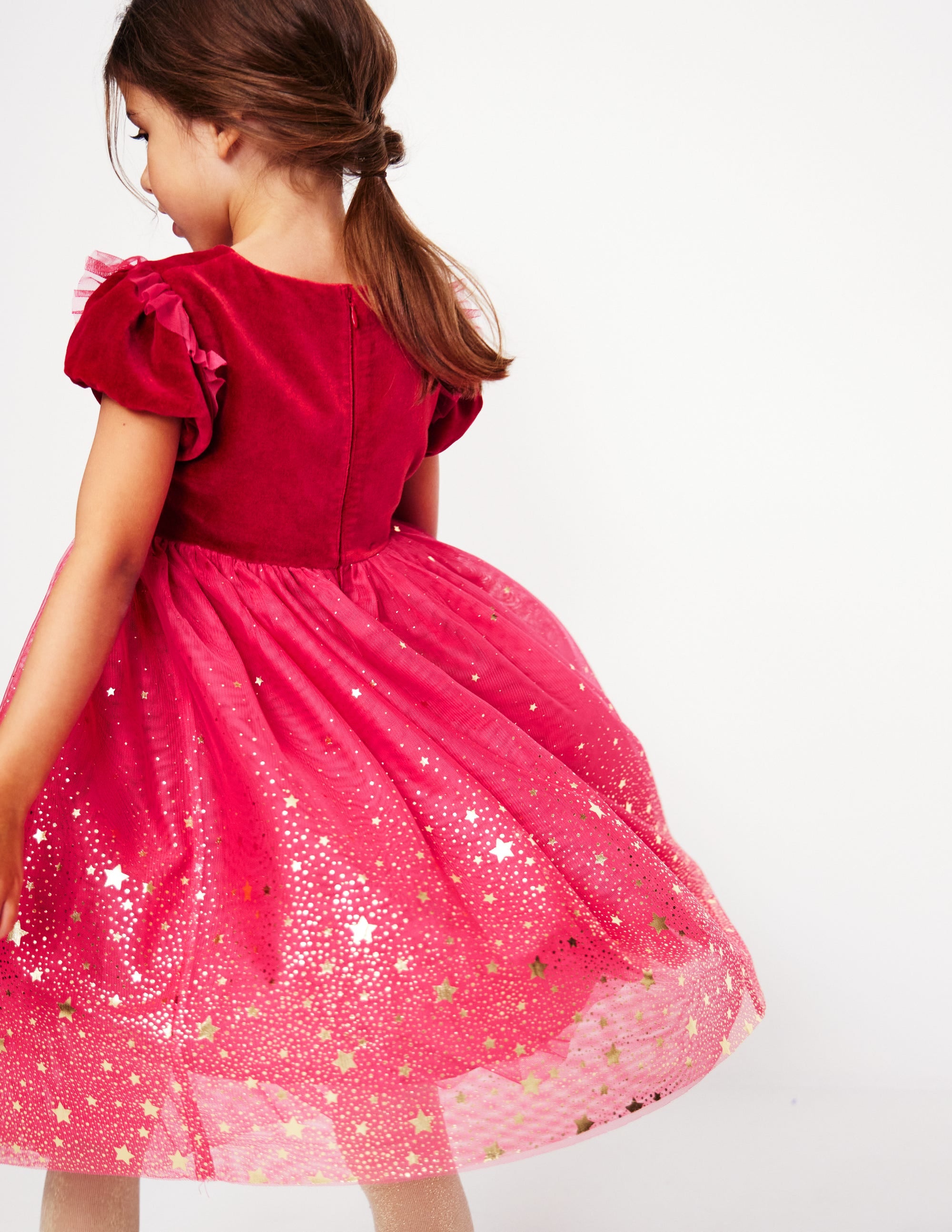 Robe de fête Esther métallisée-Rose Foncé - Image 2