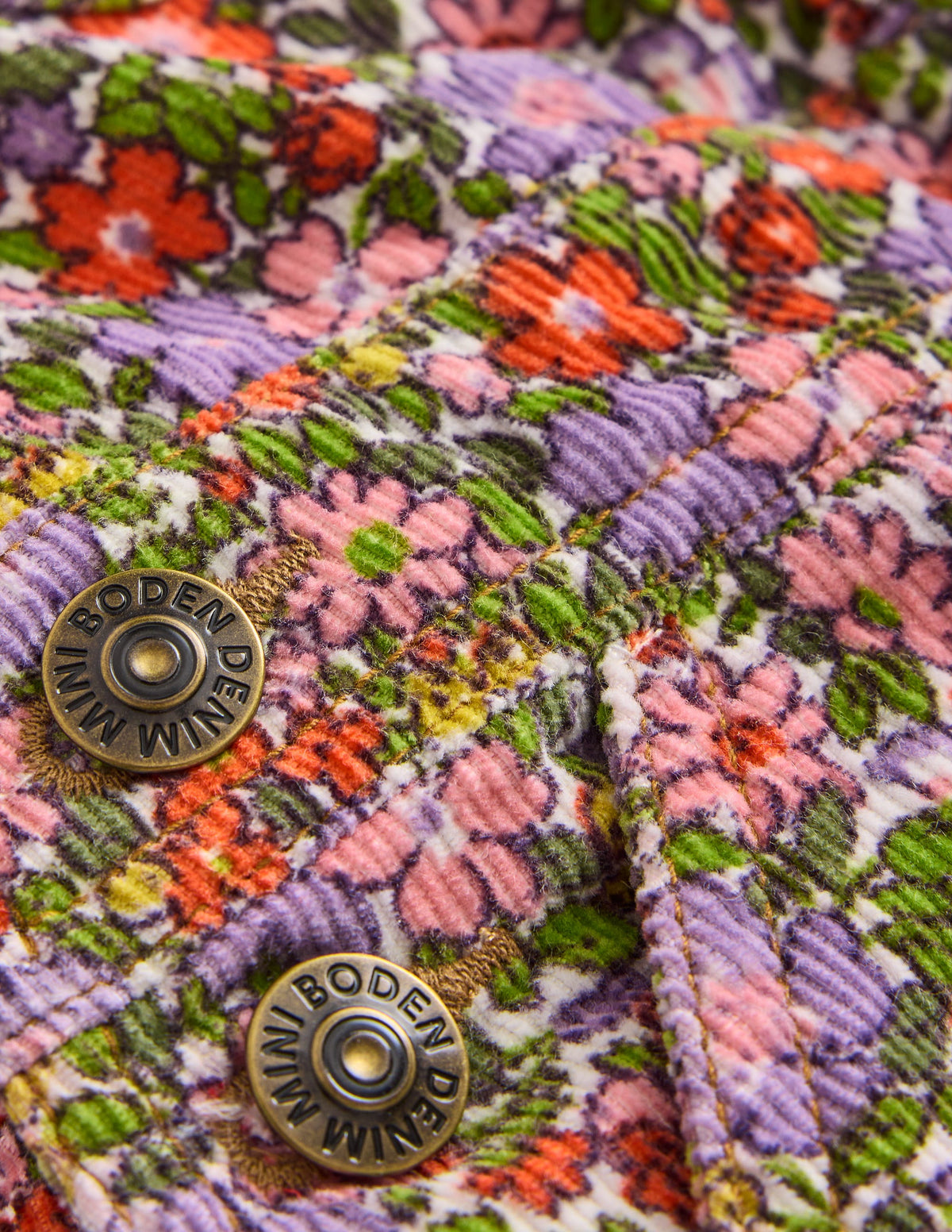 Latzhose mit geradem Bein-Aster Violett Blumenbeet - Image 3