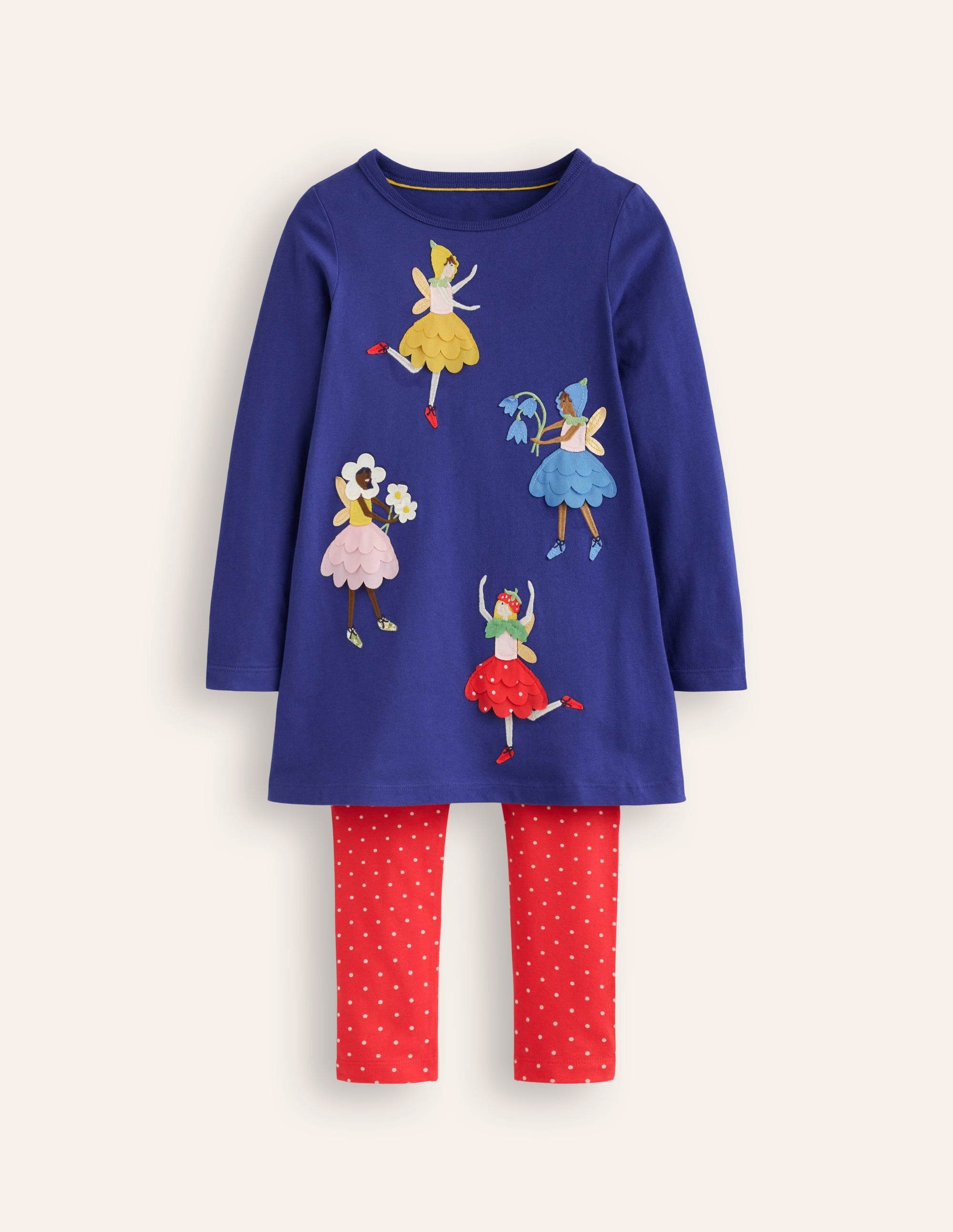 Set aus Tunika und Leggings mit Applikationen-Segelblau, Feen - Image 1
