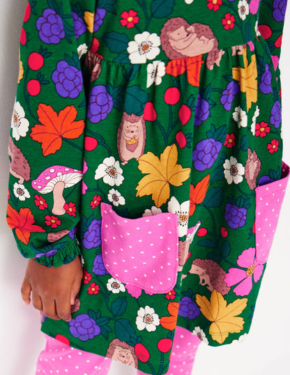 Print Tunic and Leggings Set-Highland Green Hedgehogs