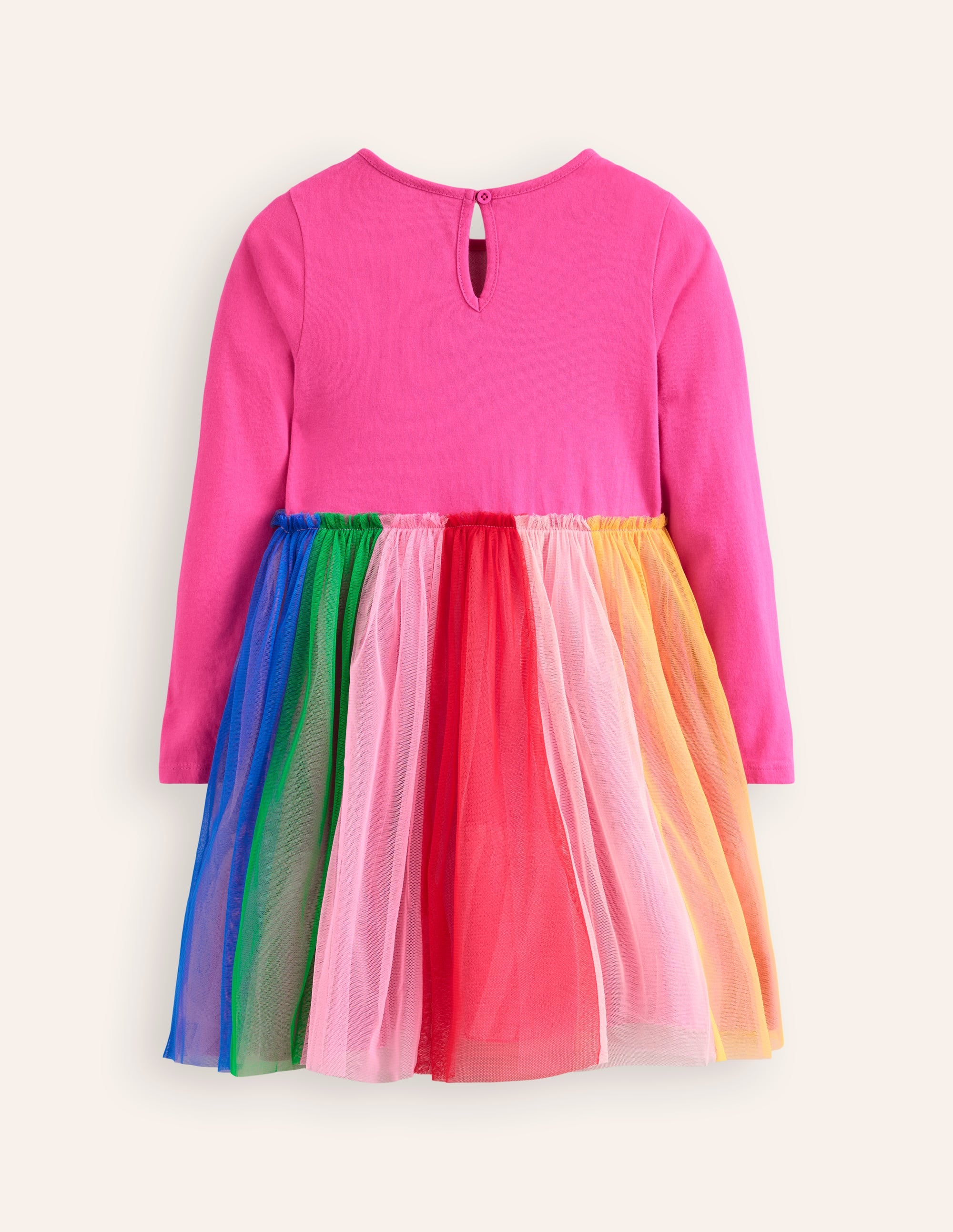 Robe arc-en-ciel en tulle-Arc-en-ciel rose angélique - Image 2