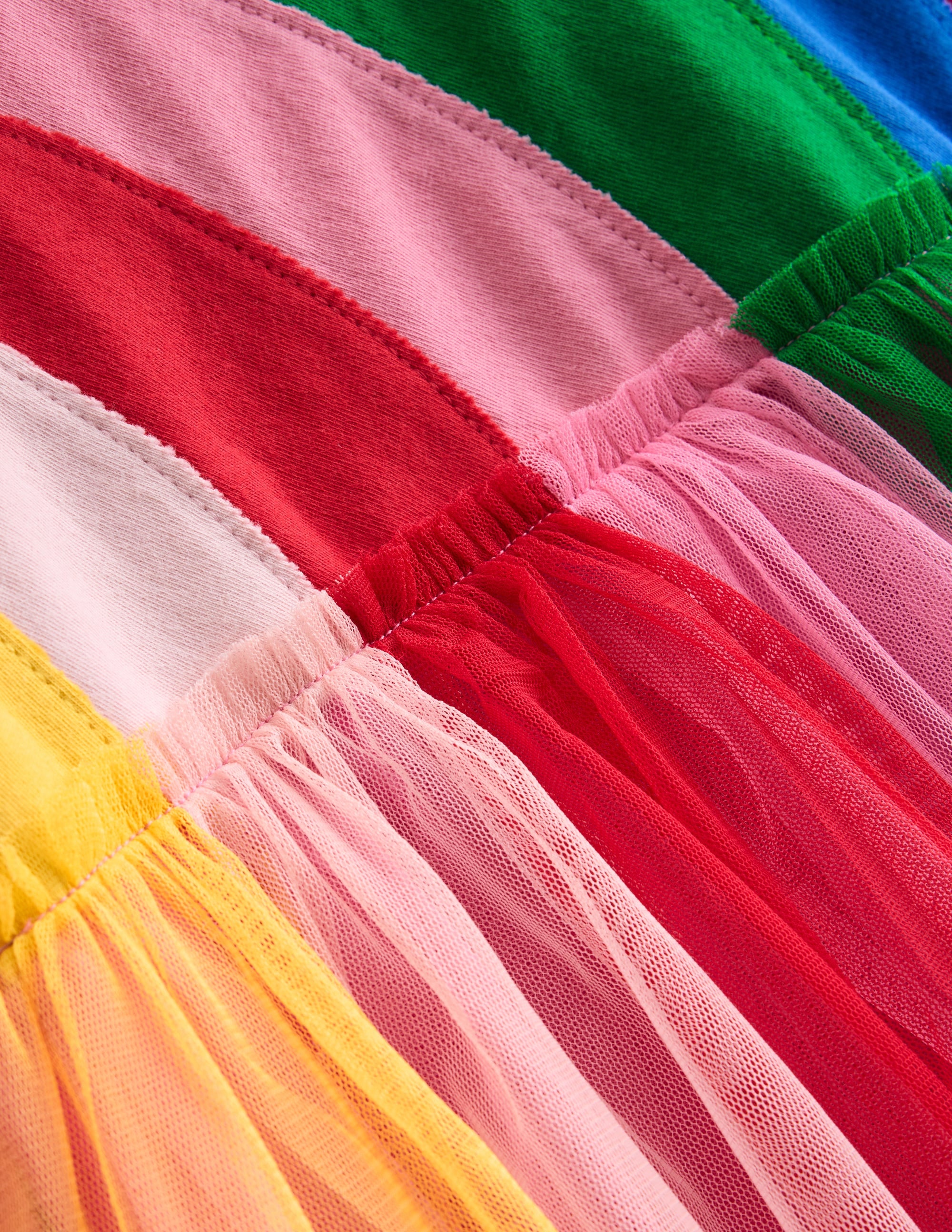Robe arc-en-ciel en tulle-Arc-en-ciel rose angélique - Image 3