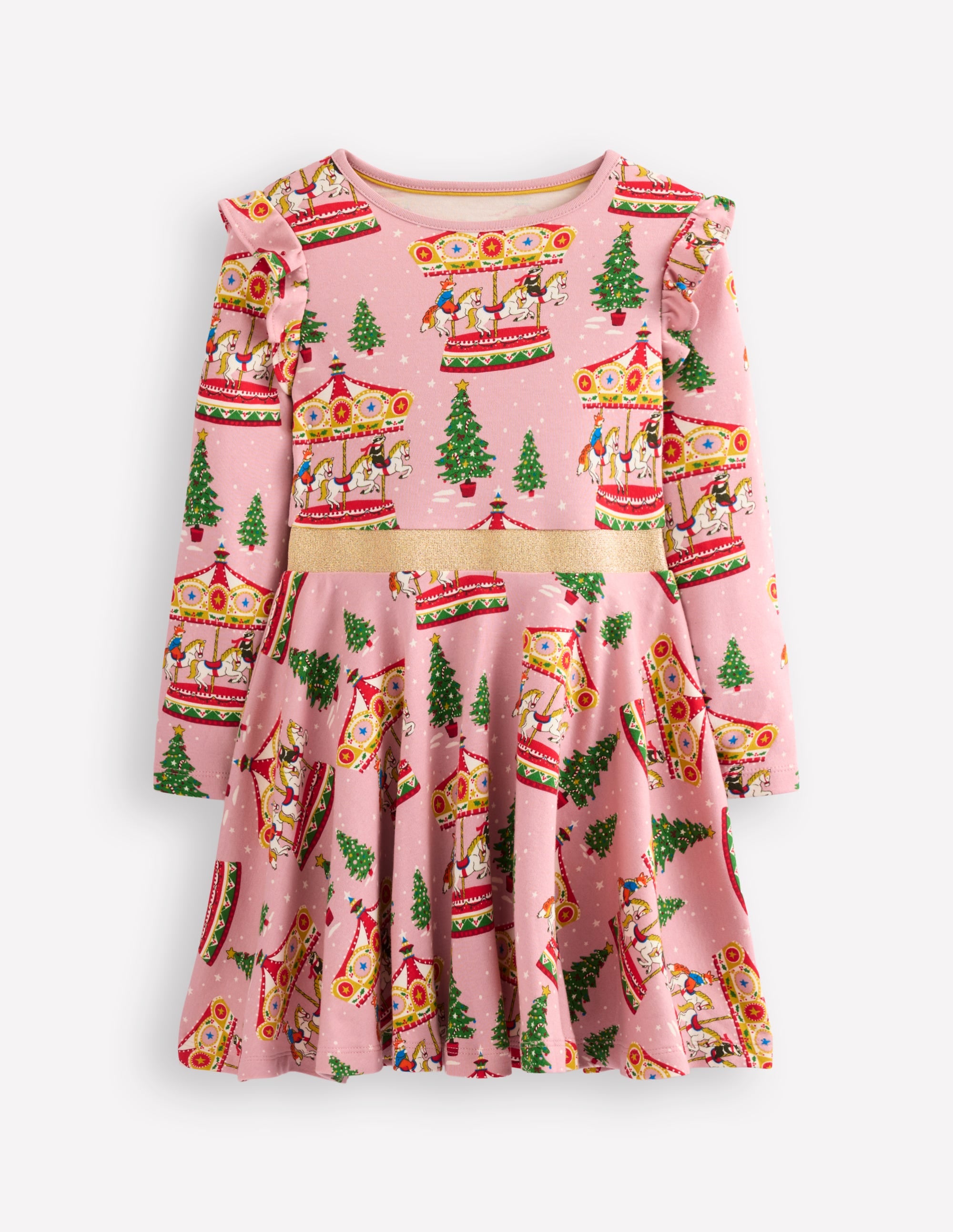 Mabel Twirly Ballerina Dress-Vintage Pink Carousel - Image 1