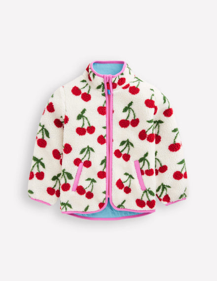 Veste zippée Eden en borg-Cerises avoine