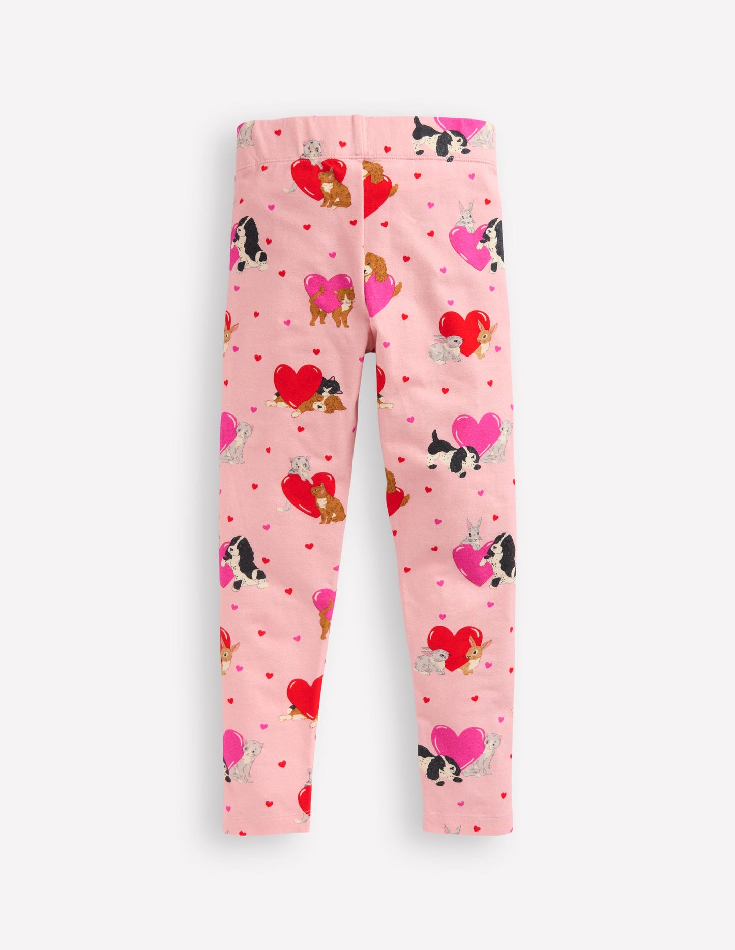 Legging fun-Animaux de la Saint-Valentin rose craie