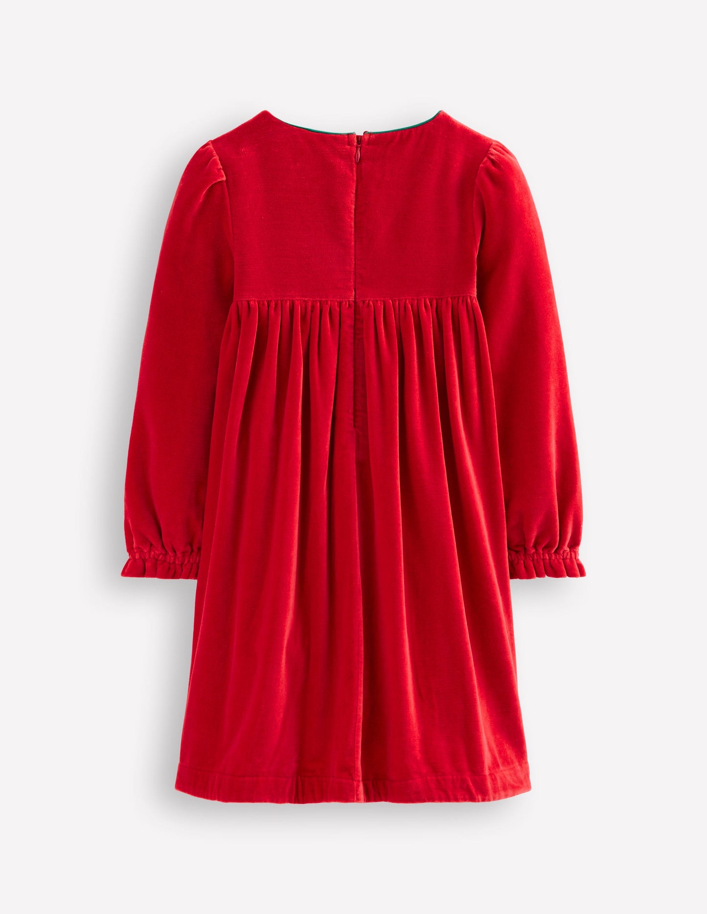 Robe Bess cosy à smocks-Lapin rouge coquelicot