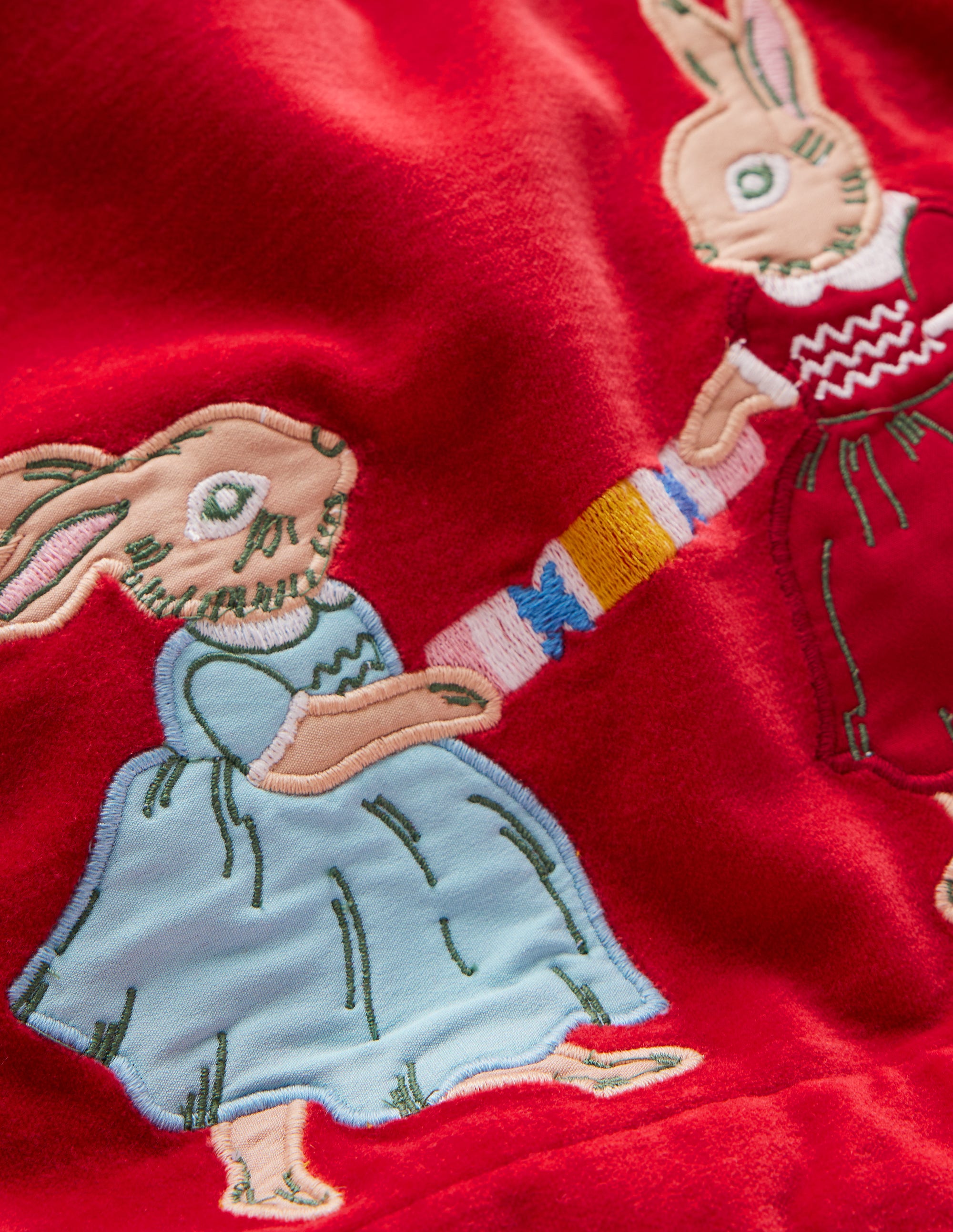 Bess Cosy Smocked Dress-Poppy Red Rabbit - Image 3