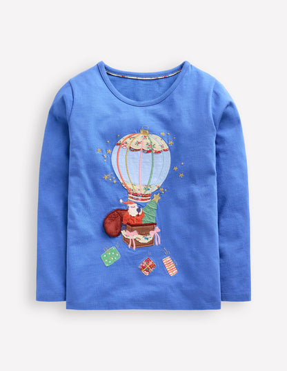 T-Shirt mit Aufklappdetail-Blauhäher Heißluftballon