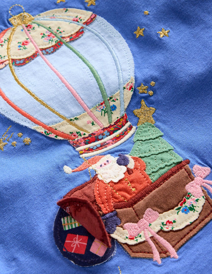 T-Shirt mit Aufklappdetail-Blauhäher Heißluftballon