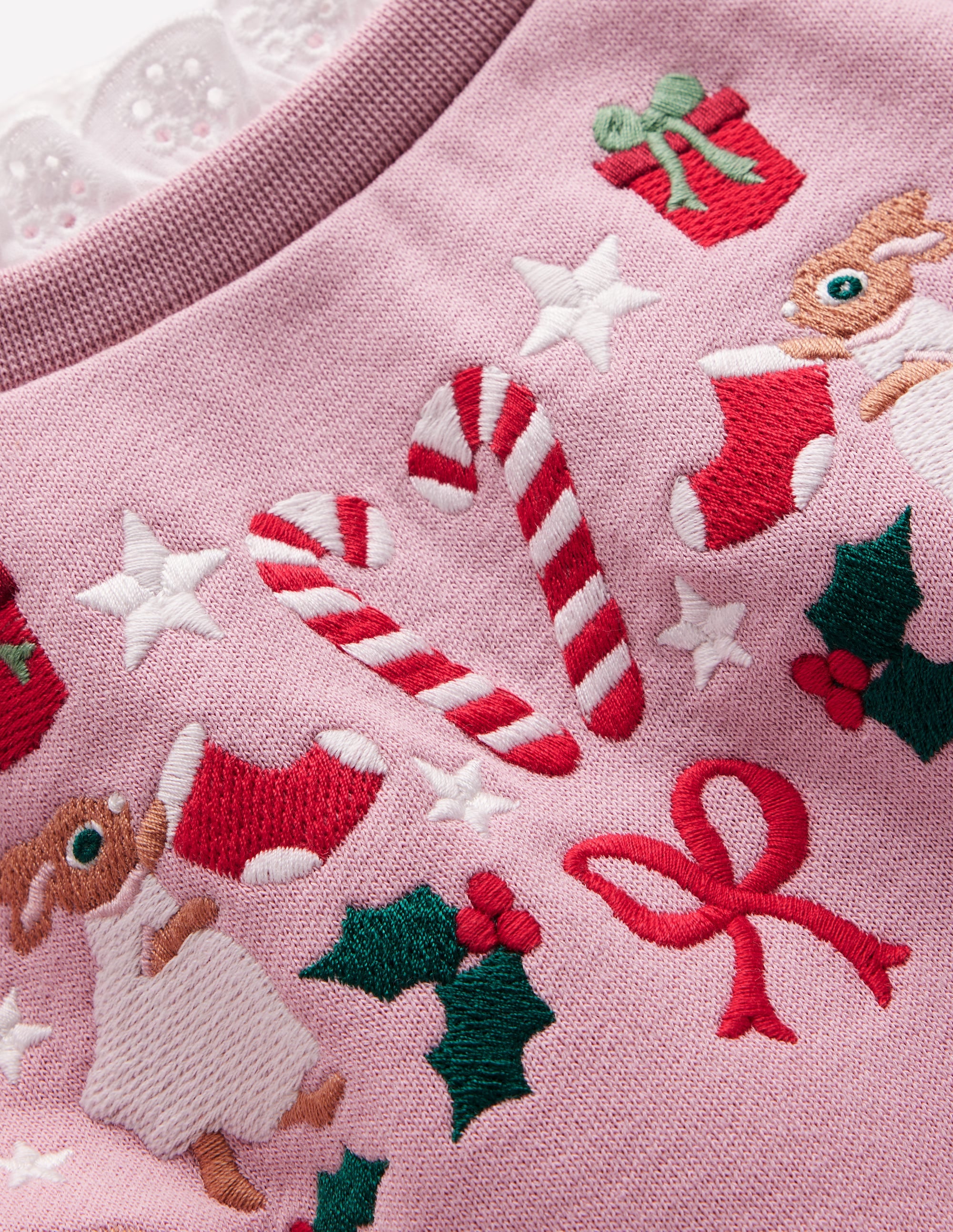 Embroidered Sweat-Vintage Pink - Image 3