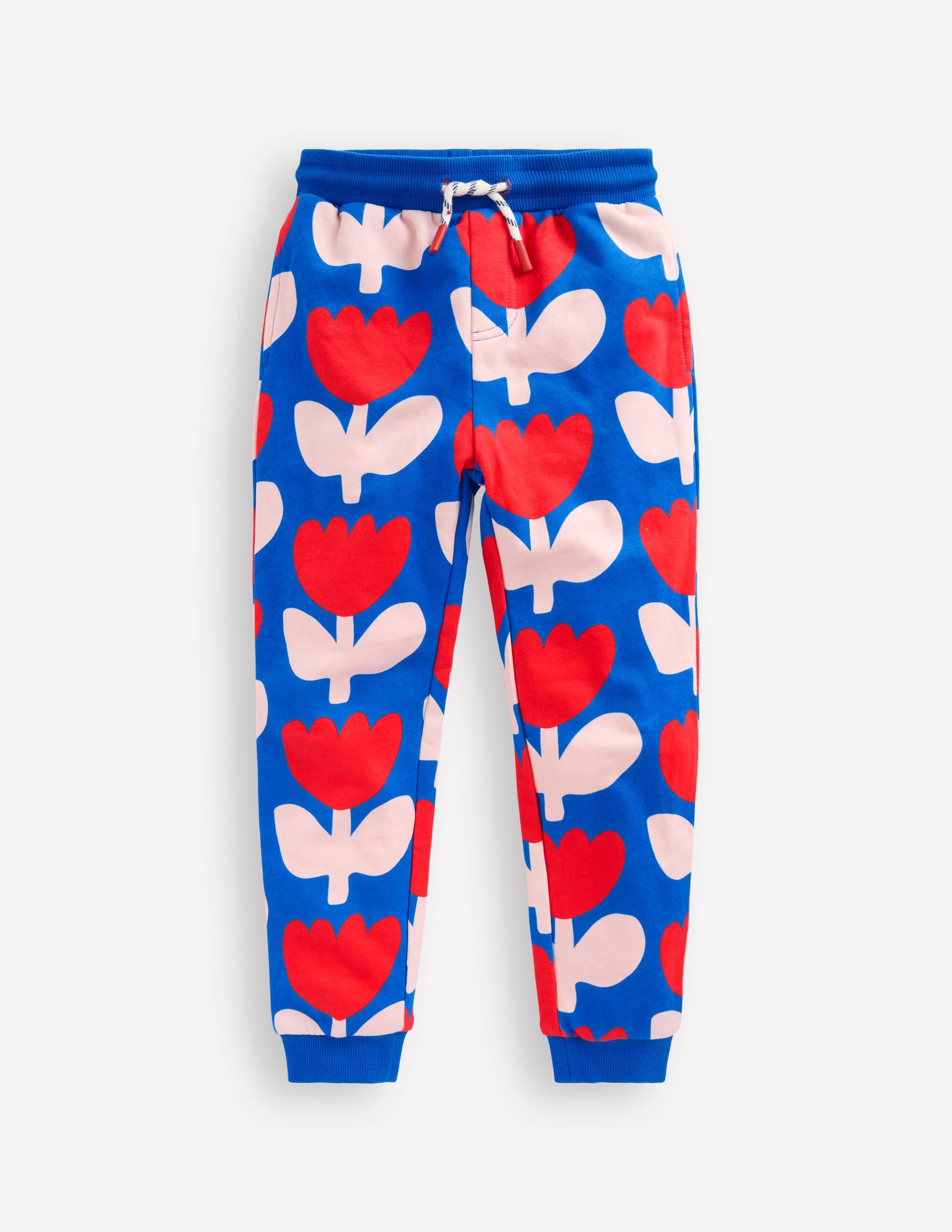 Bedruckte Jogginghose-Eisvogelblau, kräftige Blume - Image 1