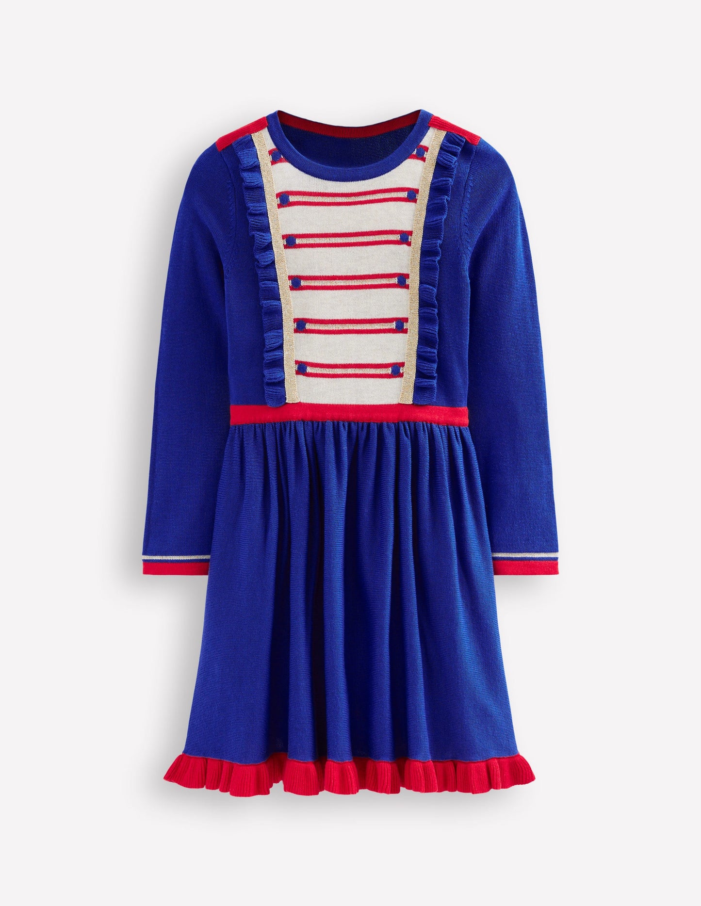 Robe Casse-noisette en maille-Bleu Marine Collège