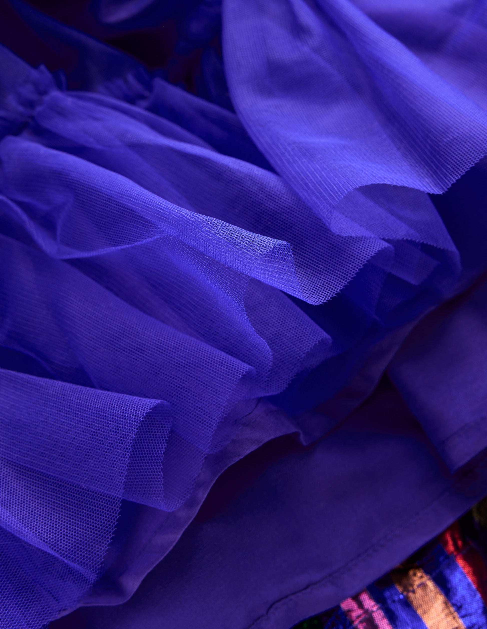 Gesmoktes Partykleid in Metallic-Optik-Mehrfarbig, Lurex-Streifen-3