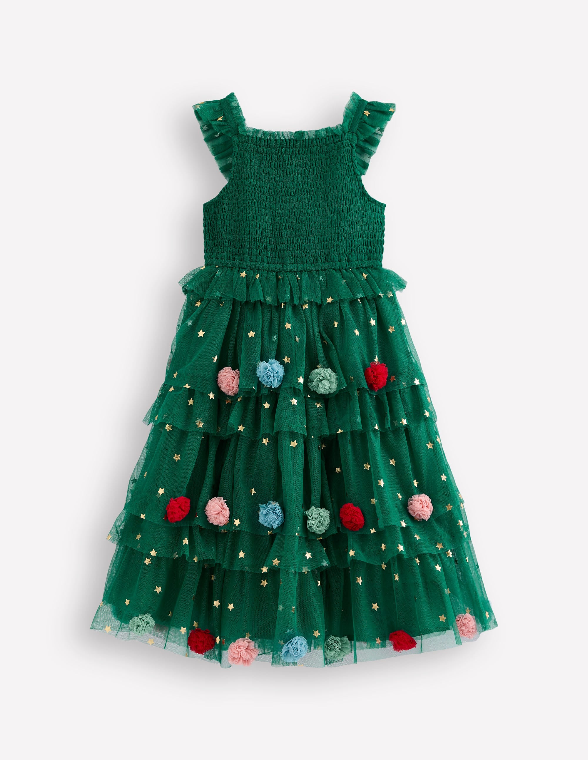 Maude Tüllkleid mit Rüschen-Juwelengrün Weihnachtsbaum - Image 1
