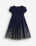 Esther Partykleid in Metallic-Optik-Anemone