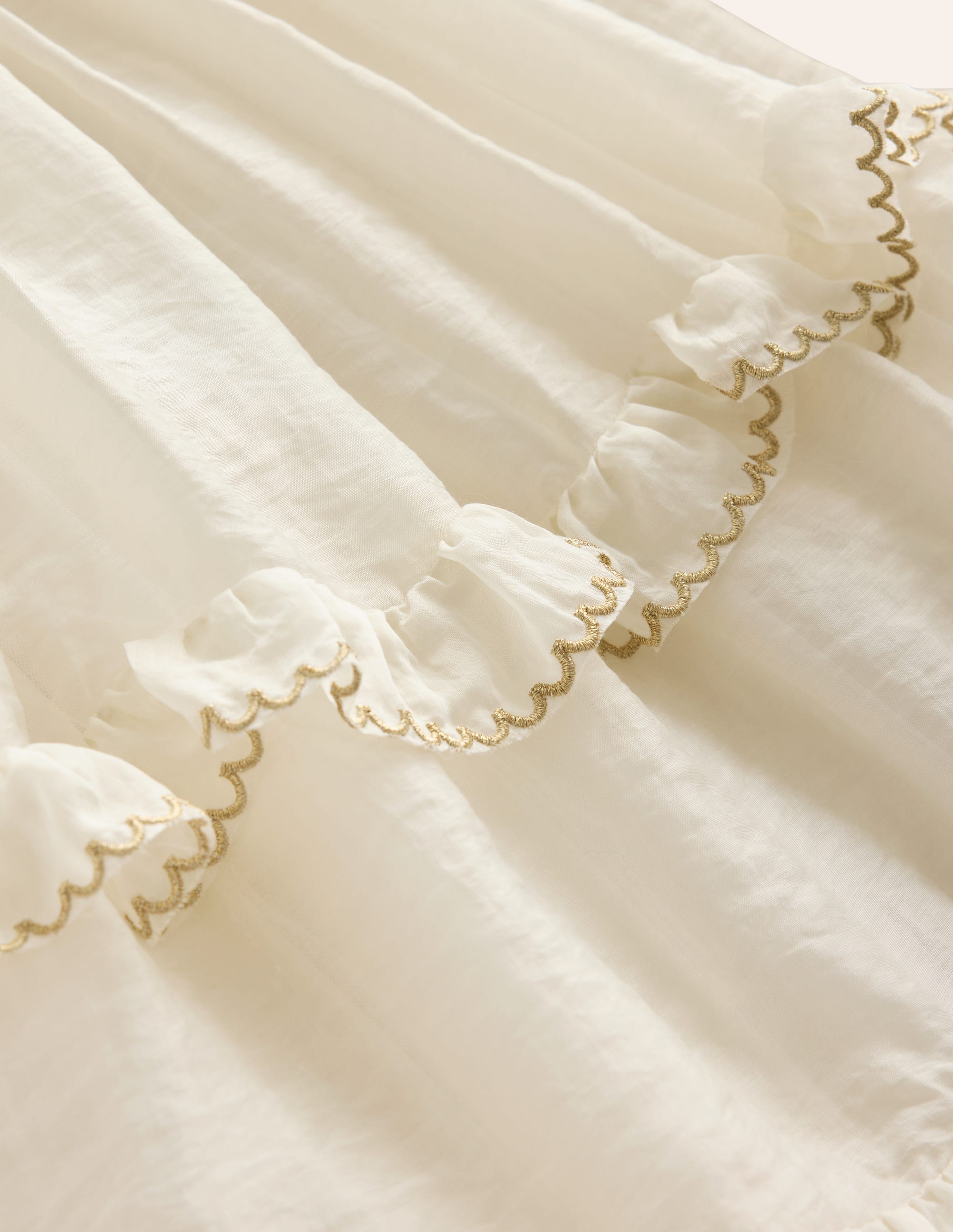 Organza Angel Ruffle Dress-Ivory - Image 3