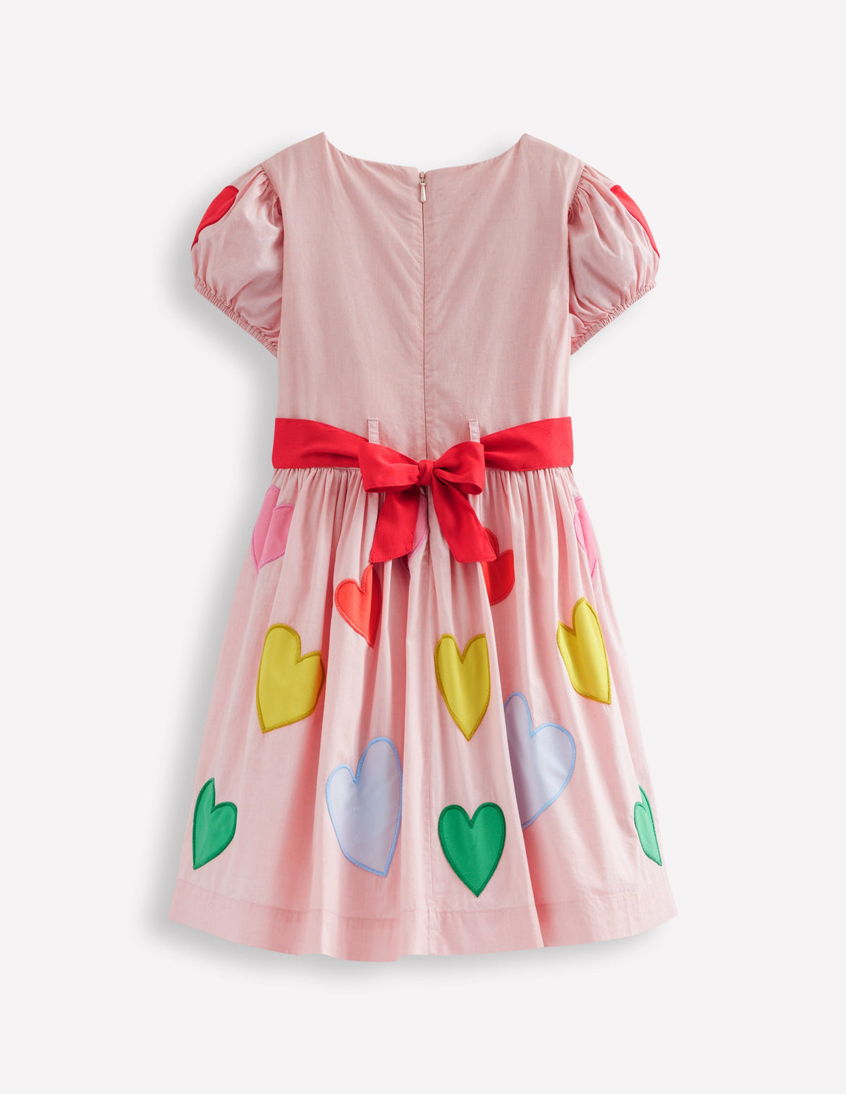 Herzkleid mit Puffärmeln-Hellrosa Herzen - Image 2