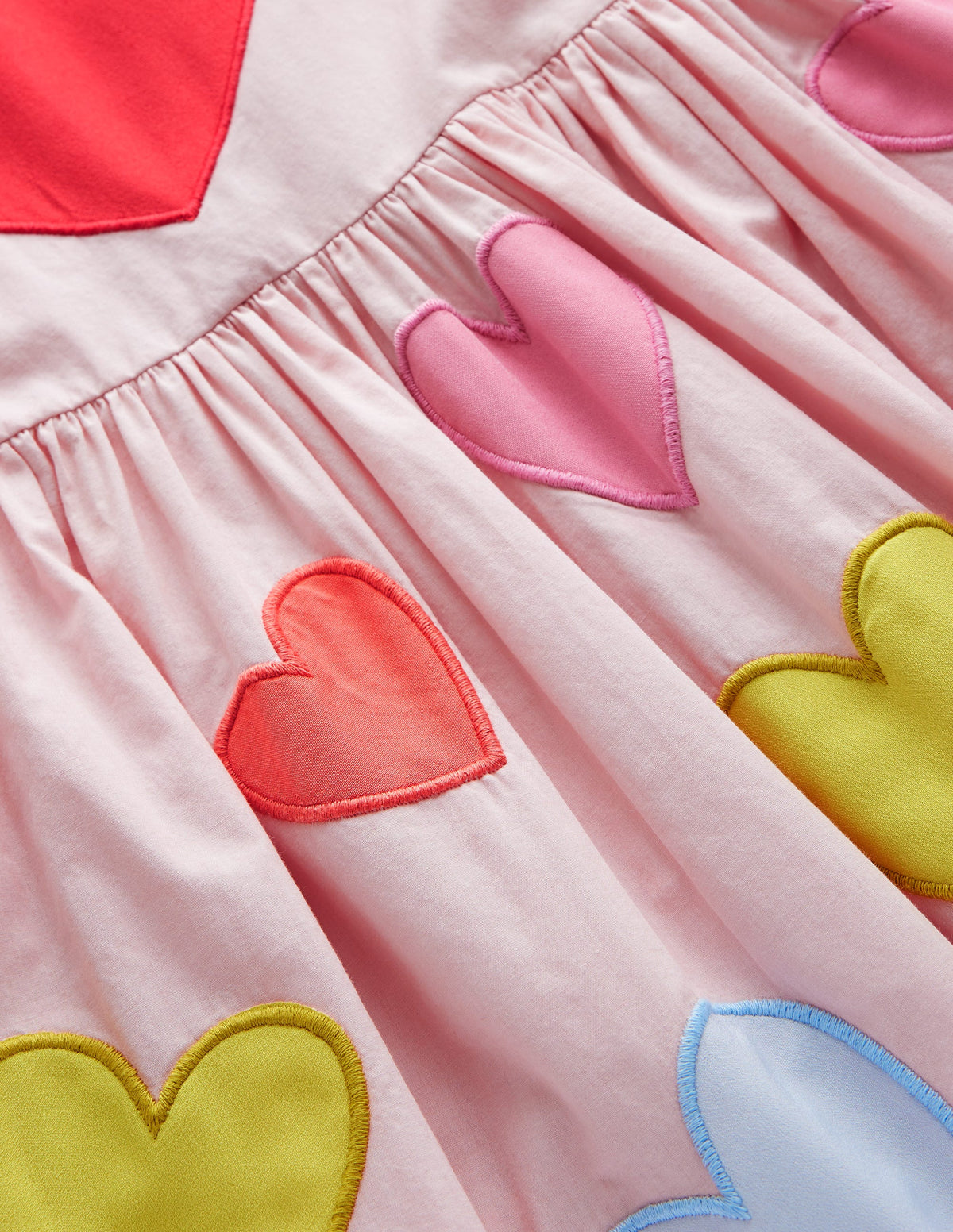 Herzkleid mit Puffärmeln-Hellrosa Herzen - Image 3