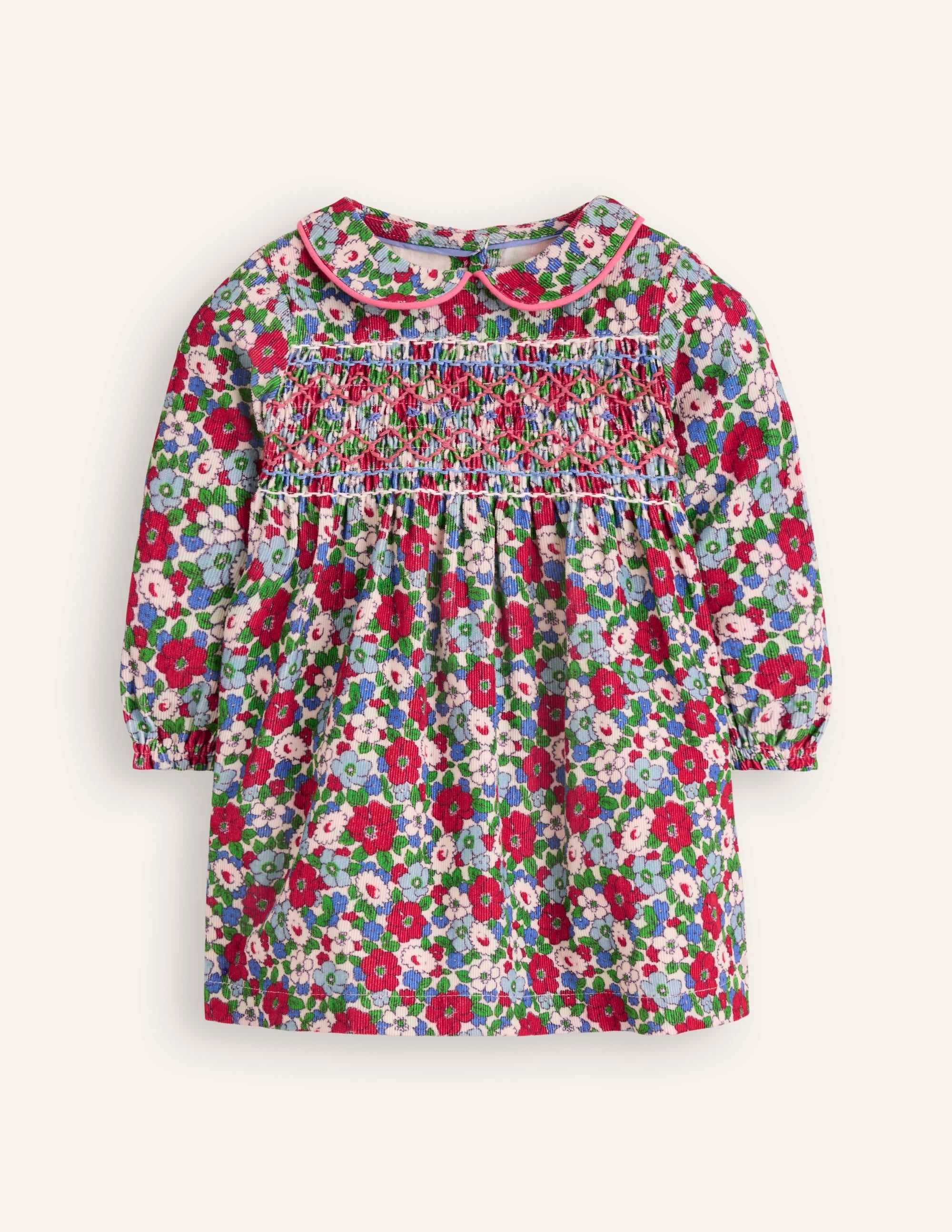 Robe de fête tissée-Motif floral bleu glacier - Image 1