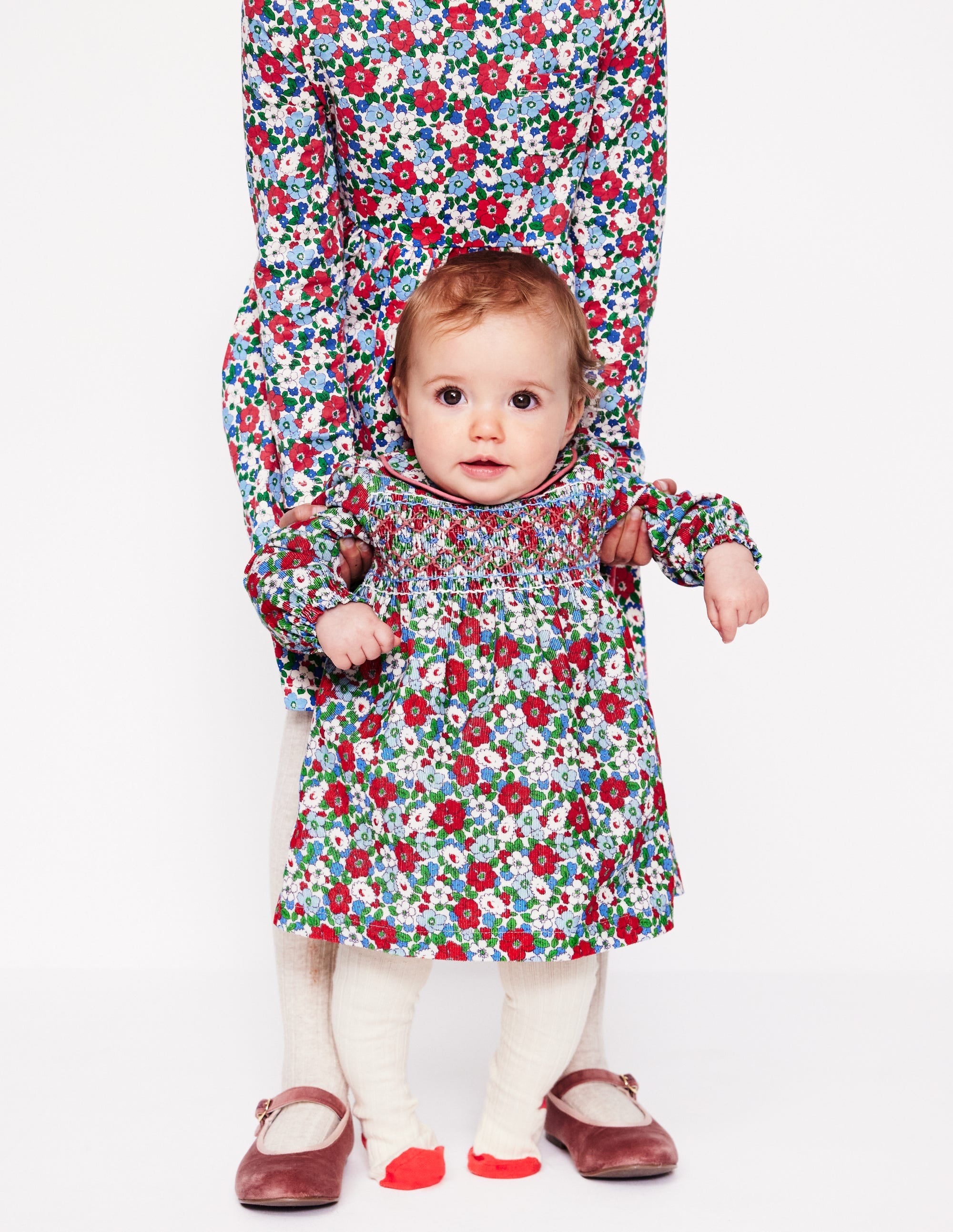 Robe de fête tissée-Motif floral bleu glacier - Image 5