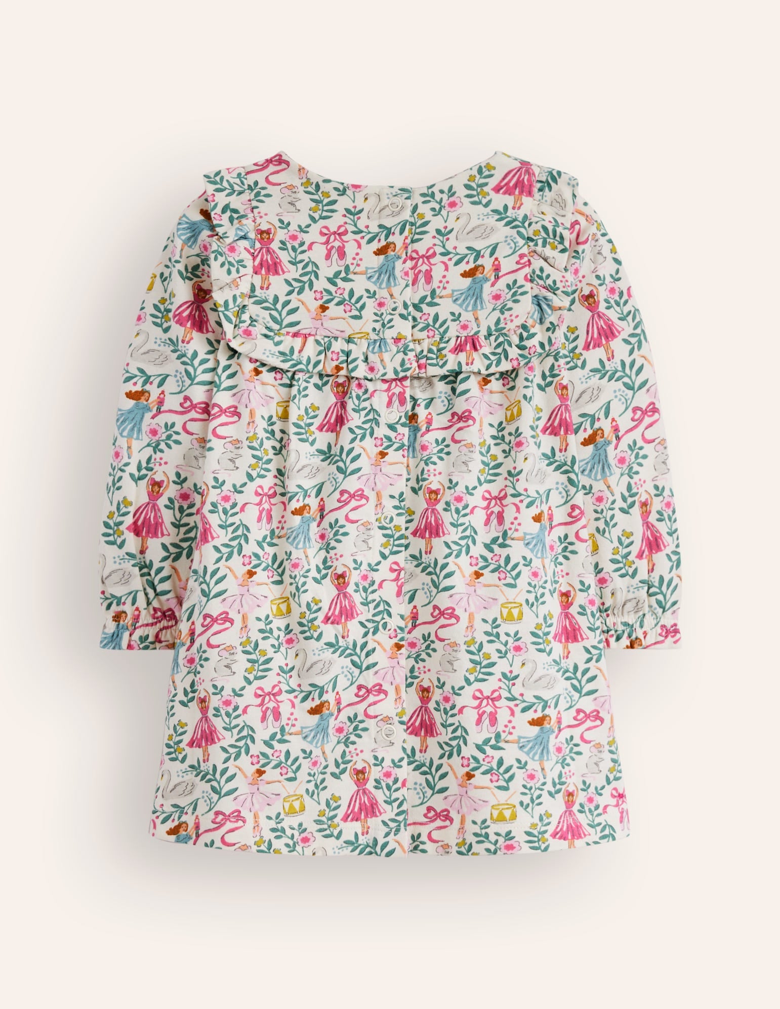 Jersey-Rüschenkleid-Naturweiß Ballett Toile - Image 2