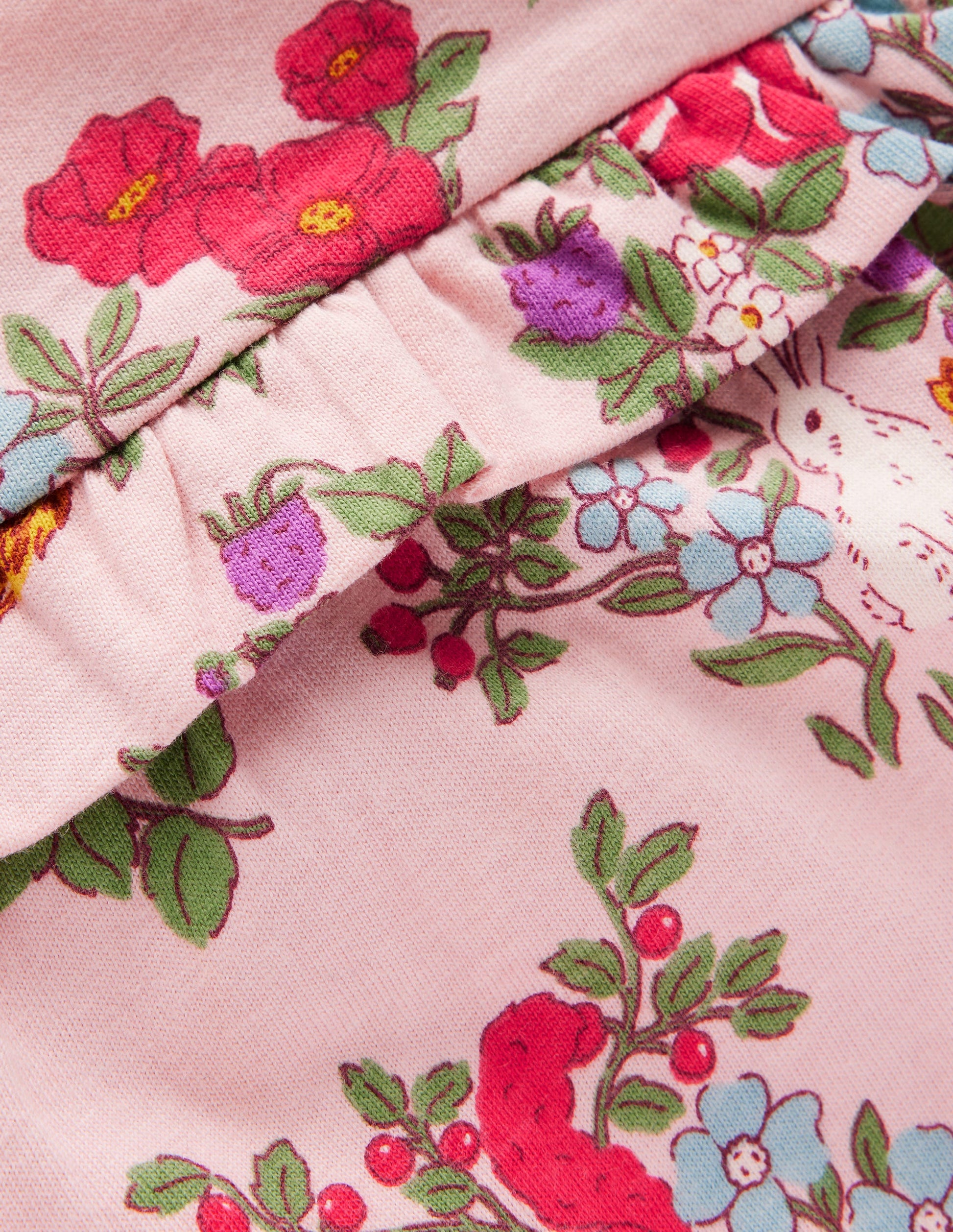 Jersey-Rüschenkleid-Französisch Rosa Ernte-3