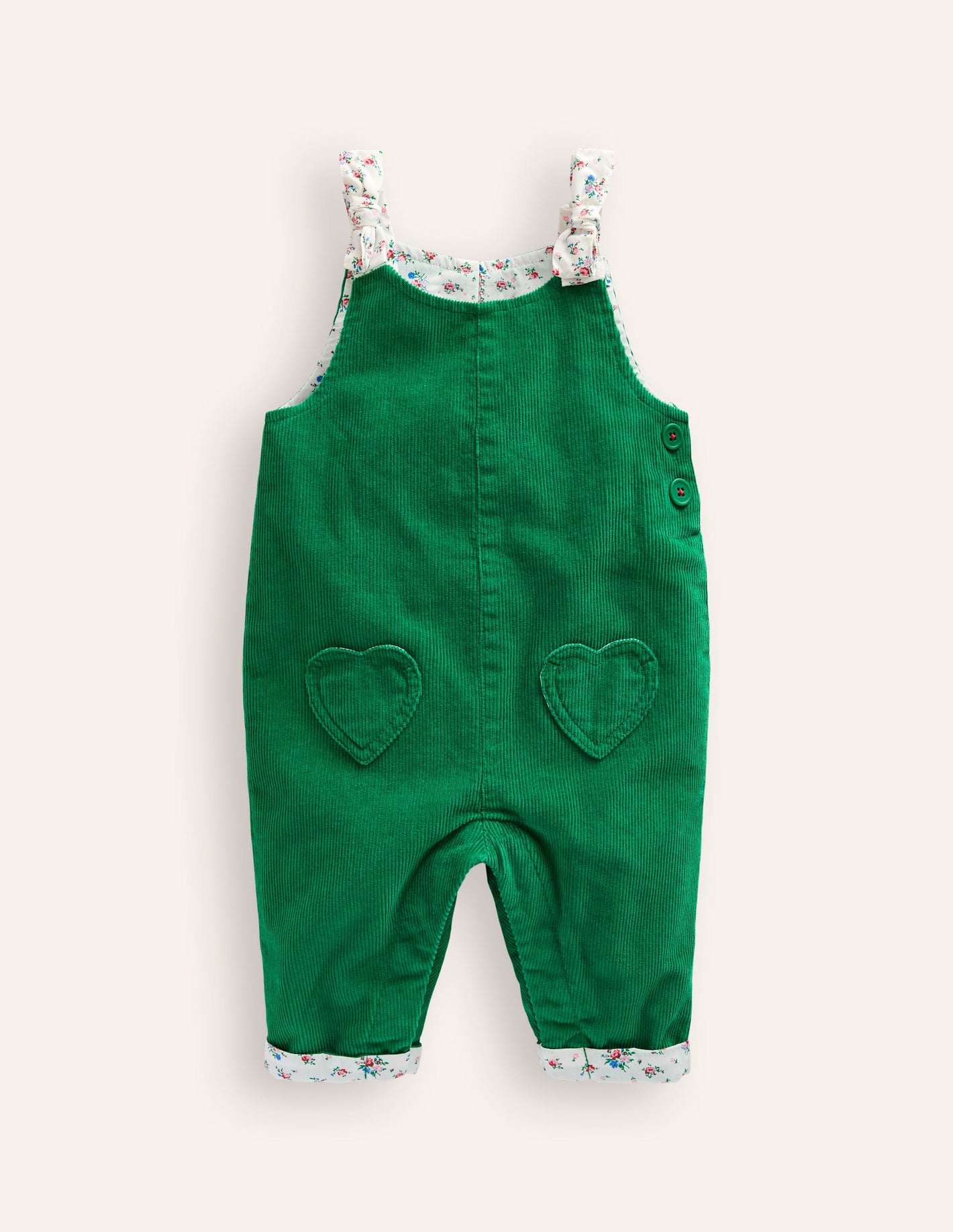 Pocket Detail Dungaree-Highland Green