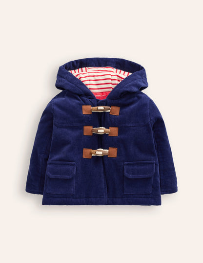 Cord-Dufflecoat-Aristocratic Blue/ Ivory Stripe