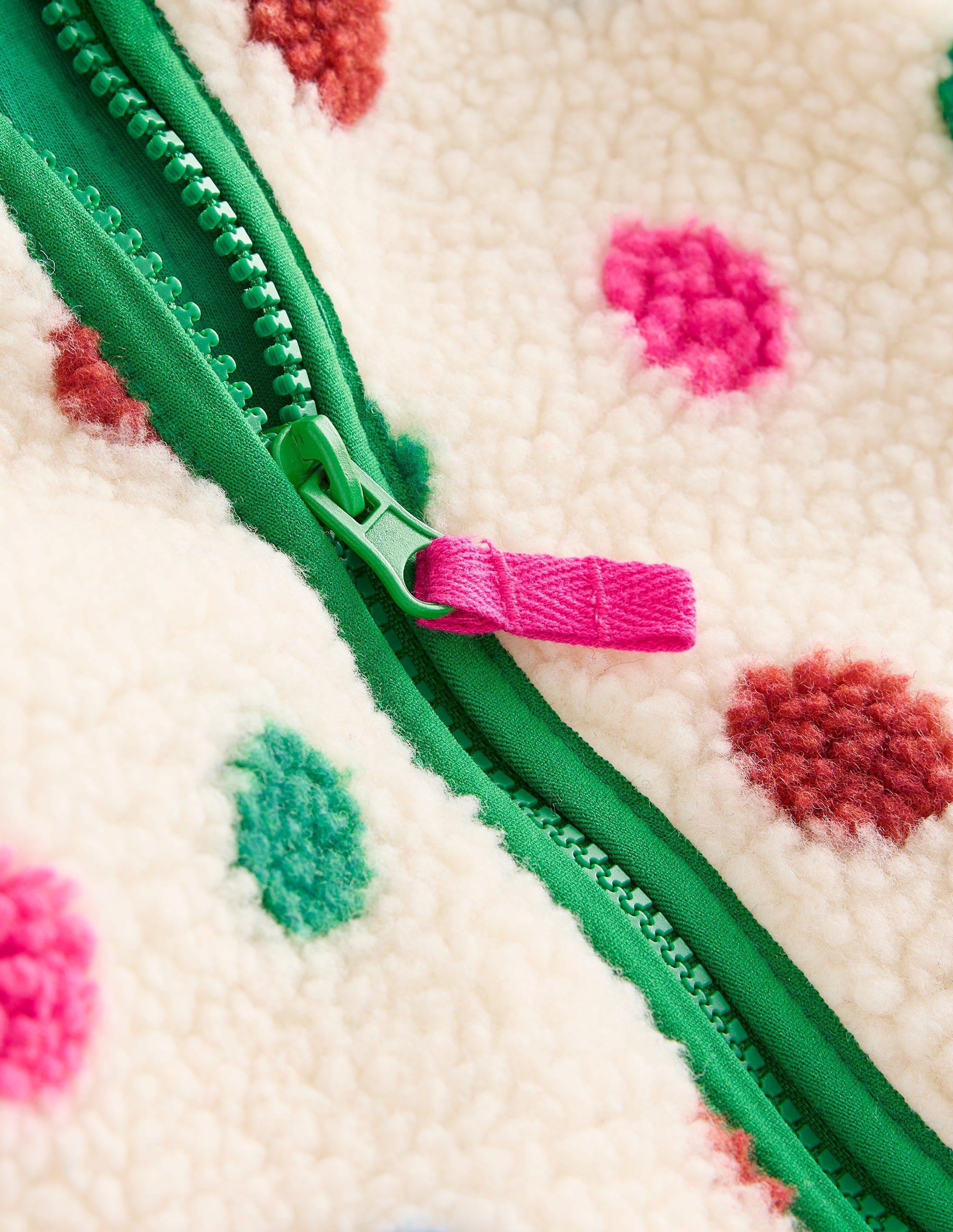 Kuschelige Teddyfell-Jacke-Bunt Gepunktet - Image 3