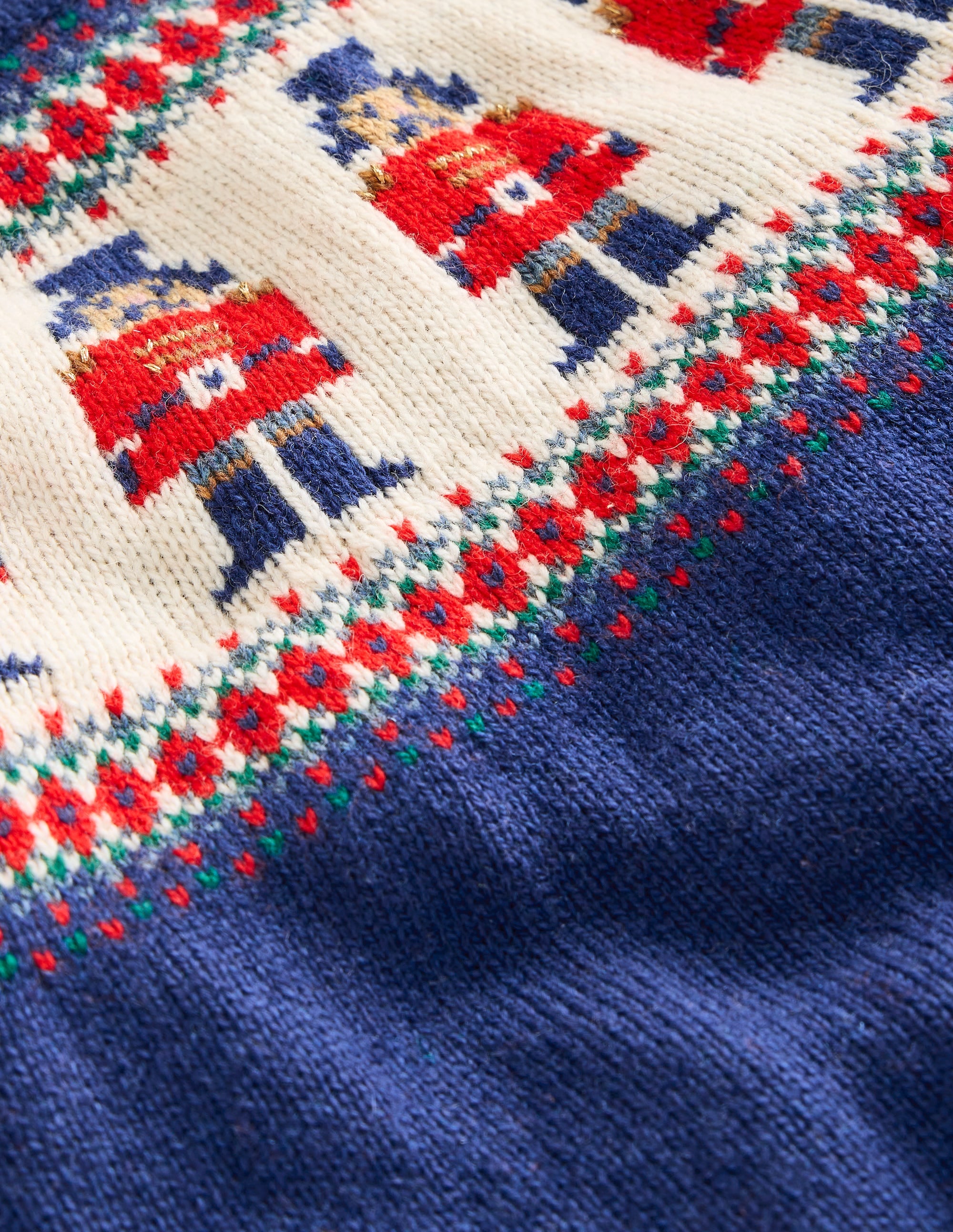 Fair-Isle-Pullover-Saphirblau Nussknacker - Image 3