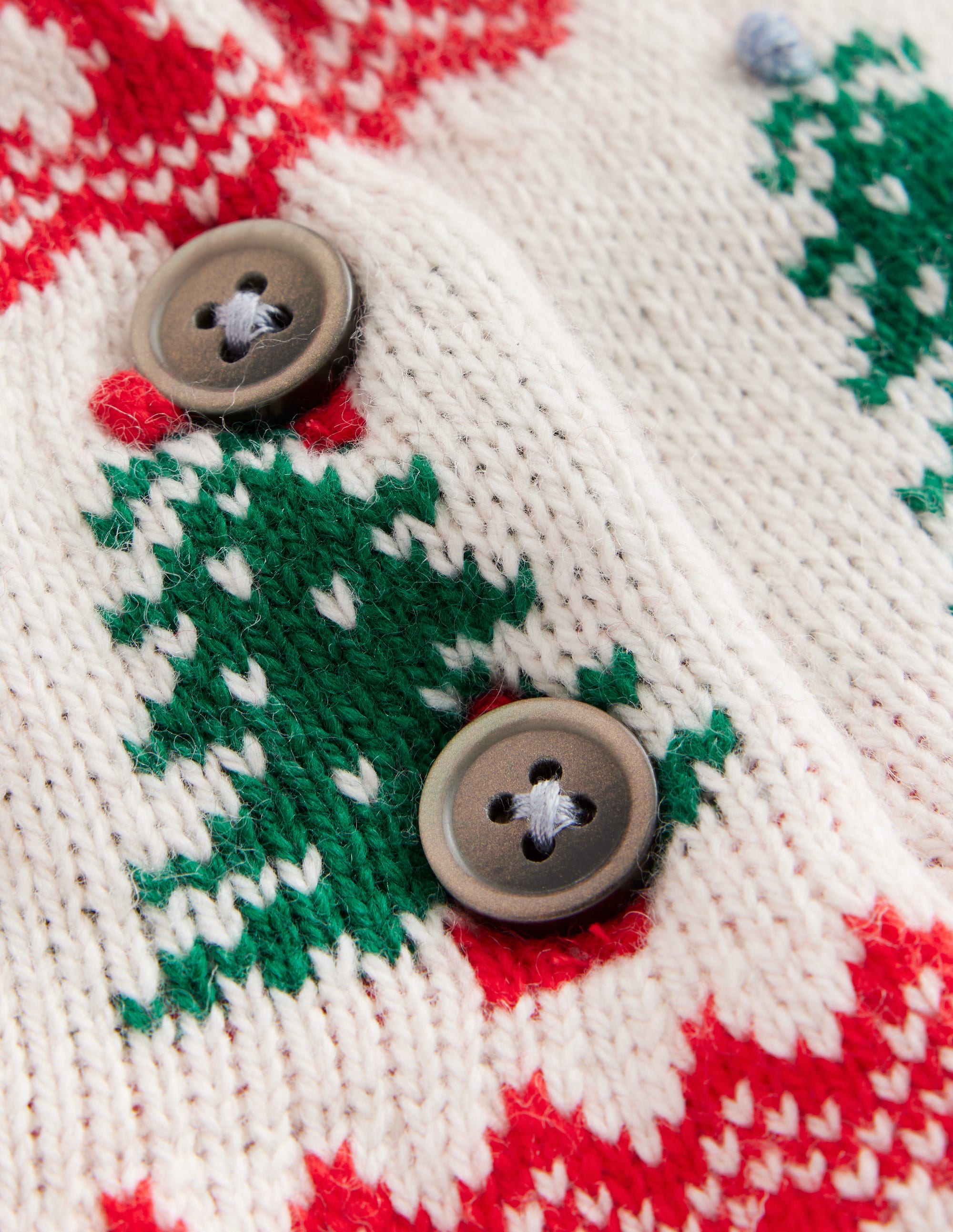 Fair-Isle-Pullover-Mohnrot Bäume - Image 3