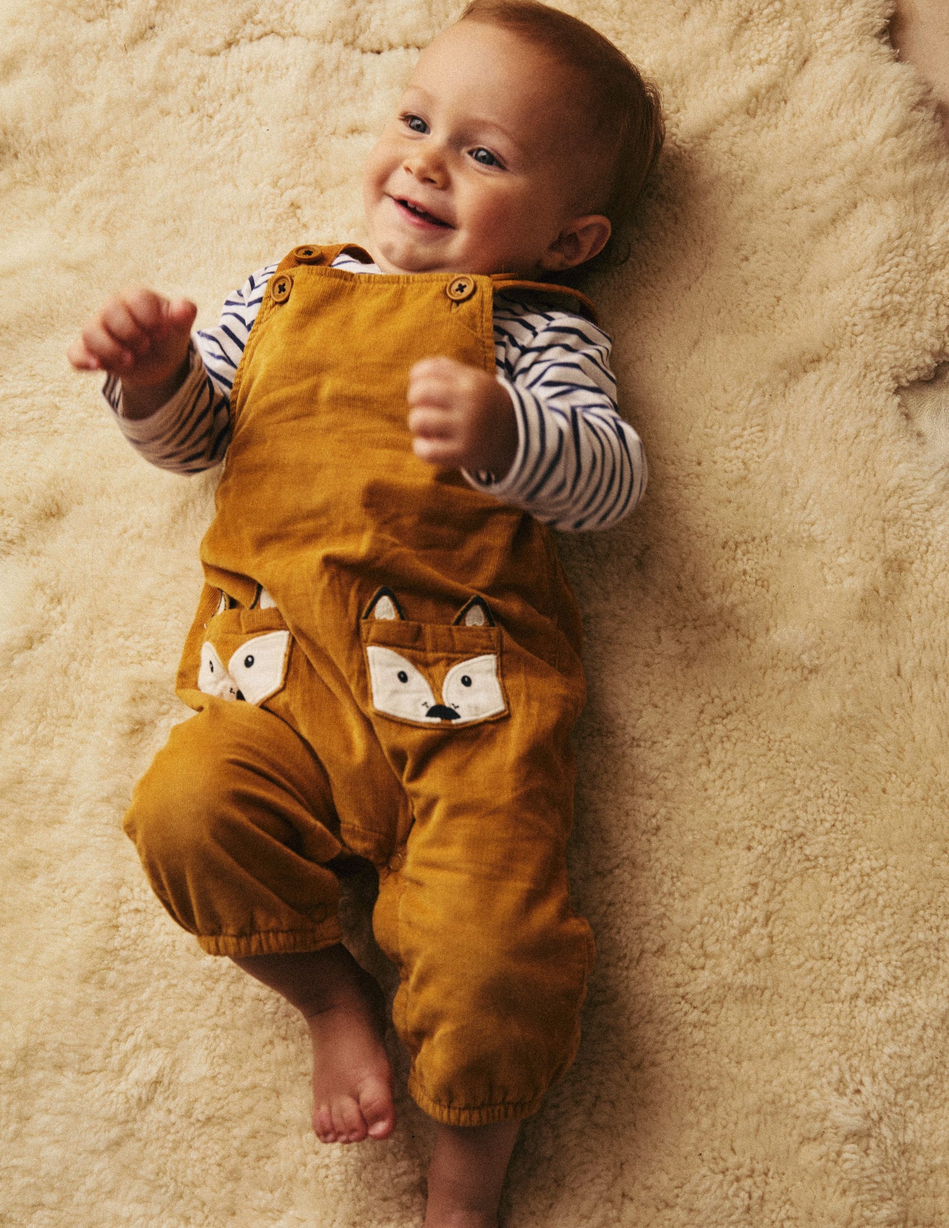 Originelle Latzhose aus Cord im Set-Karamellbonbon-Braun Fuchs-4