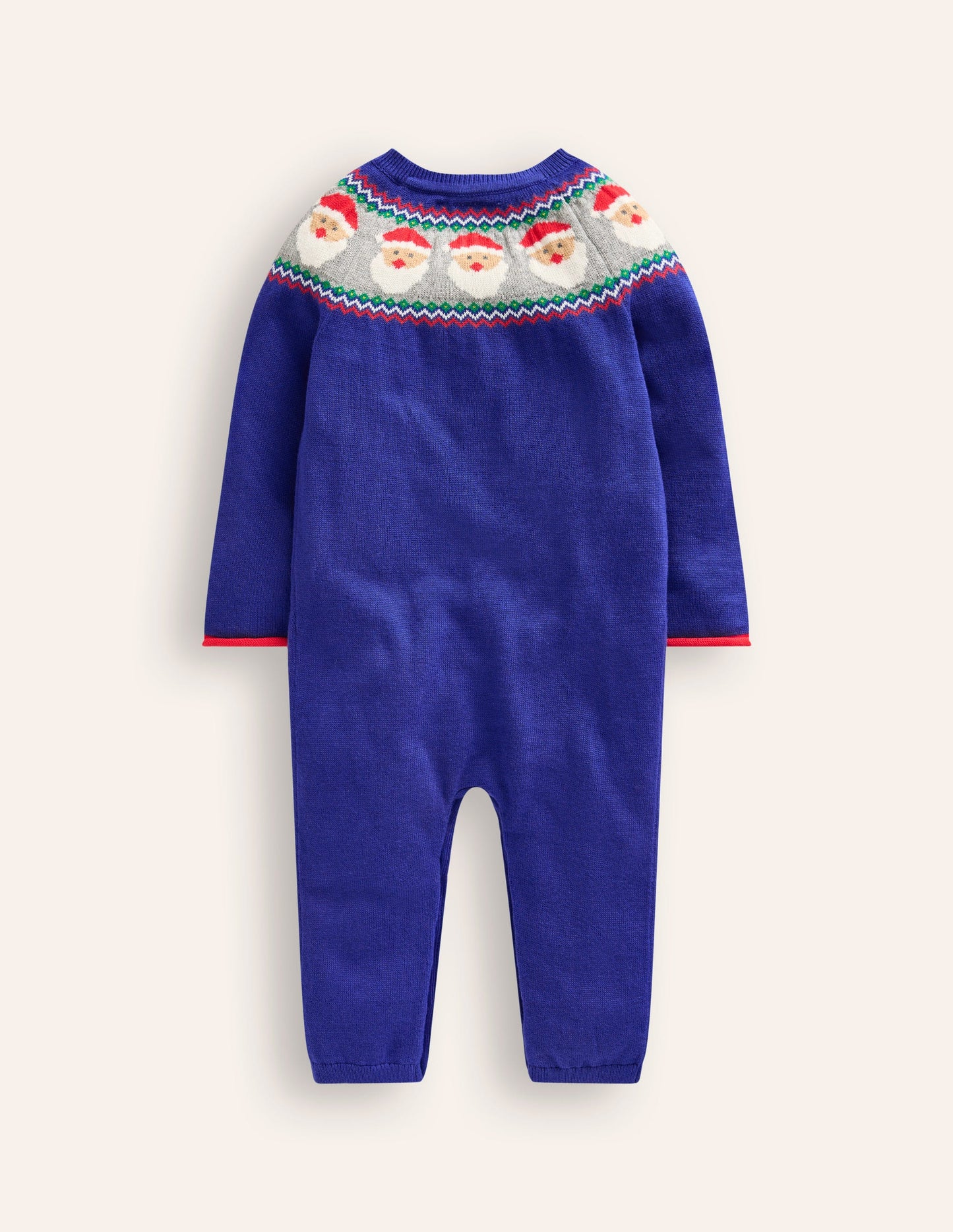 Fair Isle Knitted Romper-Starboard Blue Fair Isle