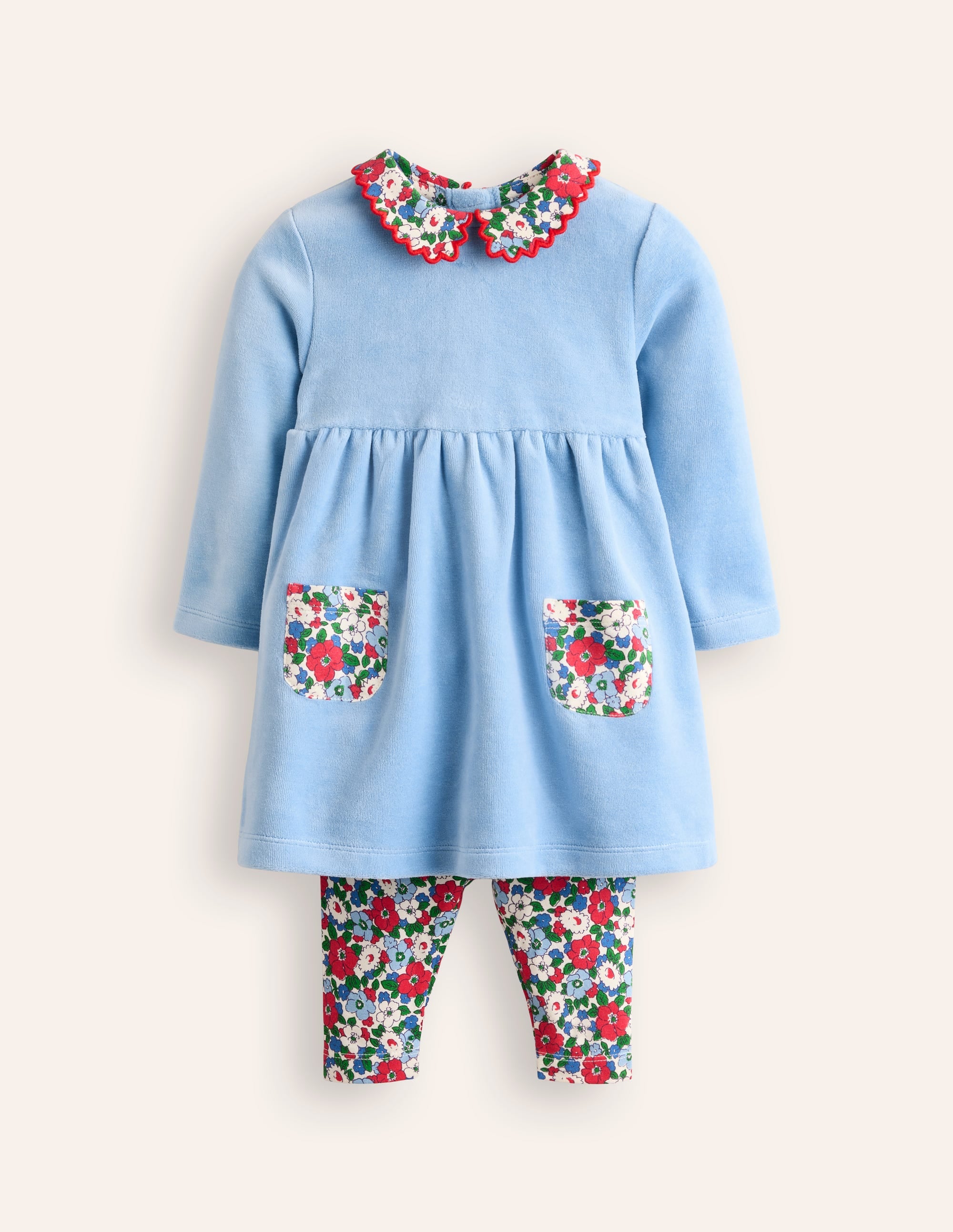 Ensemble robe en velours-Multi Spring Meadow - Image 1